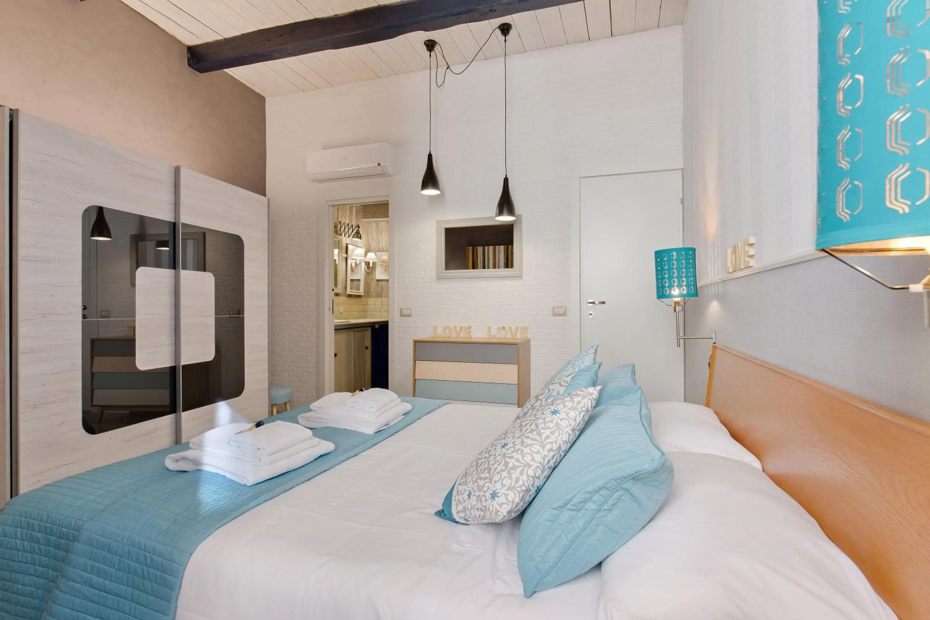 Bedroom, Bed in Rome As You Feel - Design Apartment at Colosseum