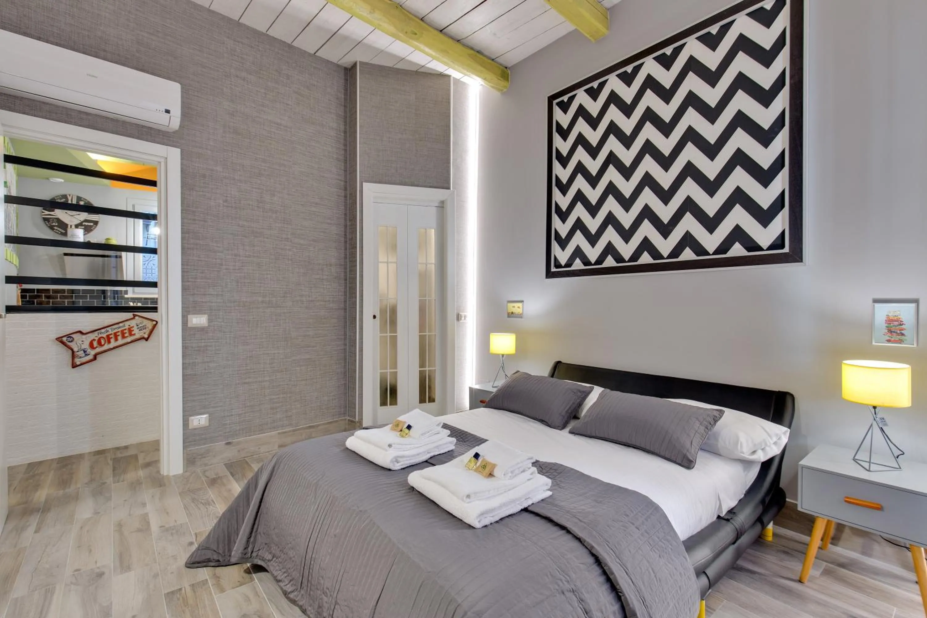 Photo of the whole room, Bed in Rome As You Feel - Design Apartment at Colosseum