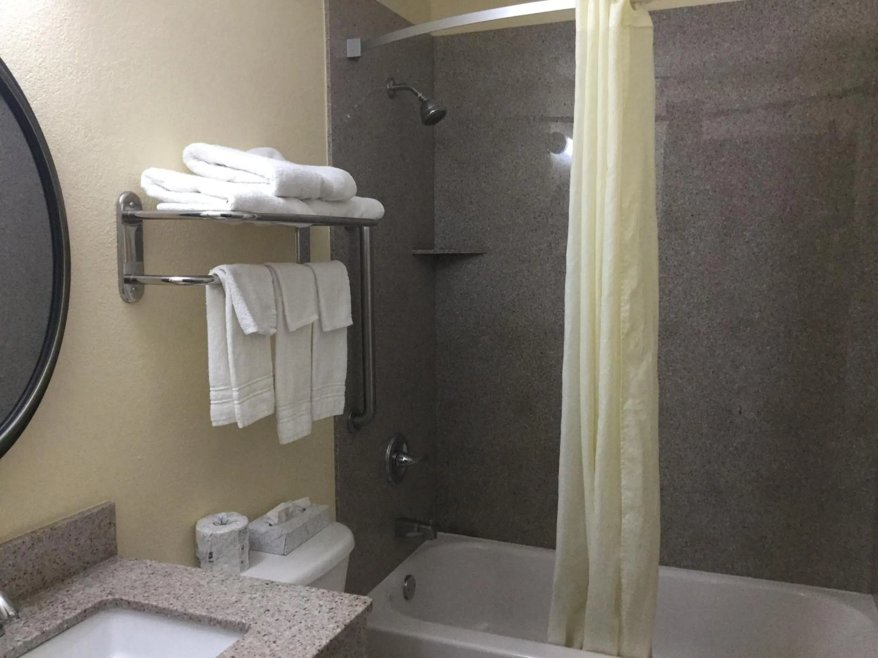Bathroom in Super8 by Wyndham NEARBY Clearwater St Petersburg International Airport