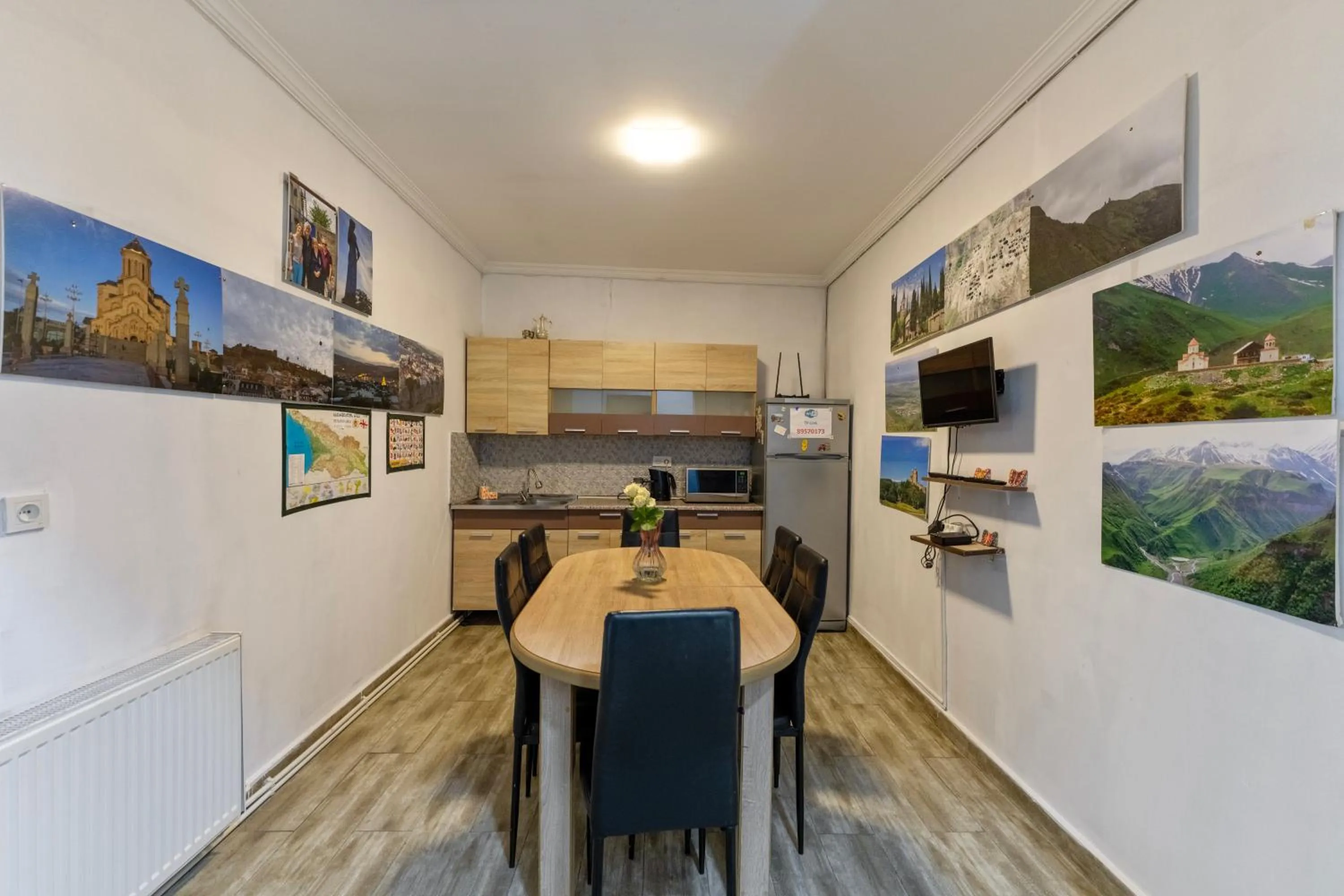 Communal kitchen in Upstairs Hotel Tbilisi