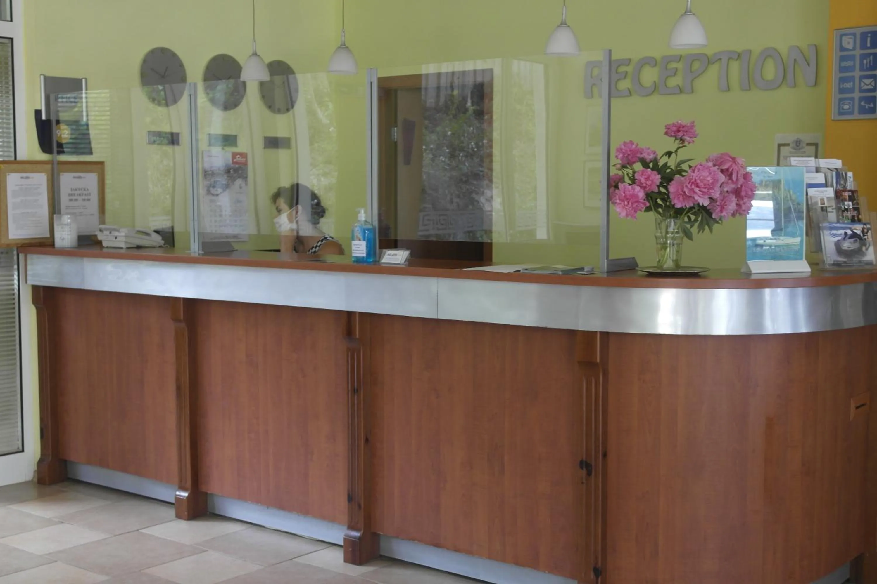 Lobby or reception in Helios Hotel