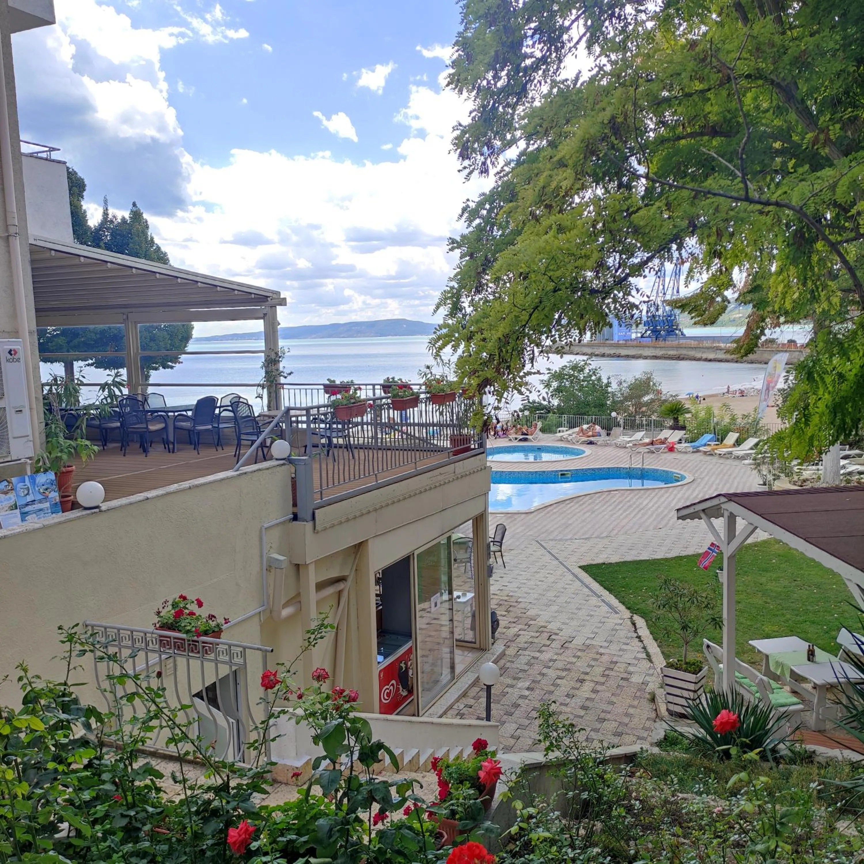 Patio in Helios Hotel