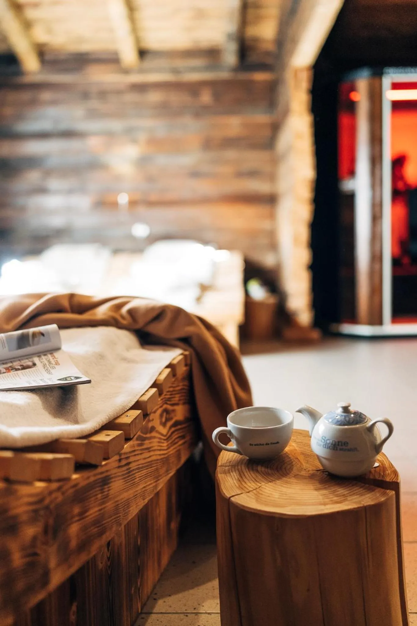 Sauna, Bed in Slow Travel Resort Kirchleitn - OBERKIRCHLEITN