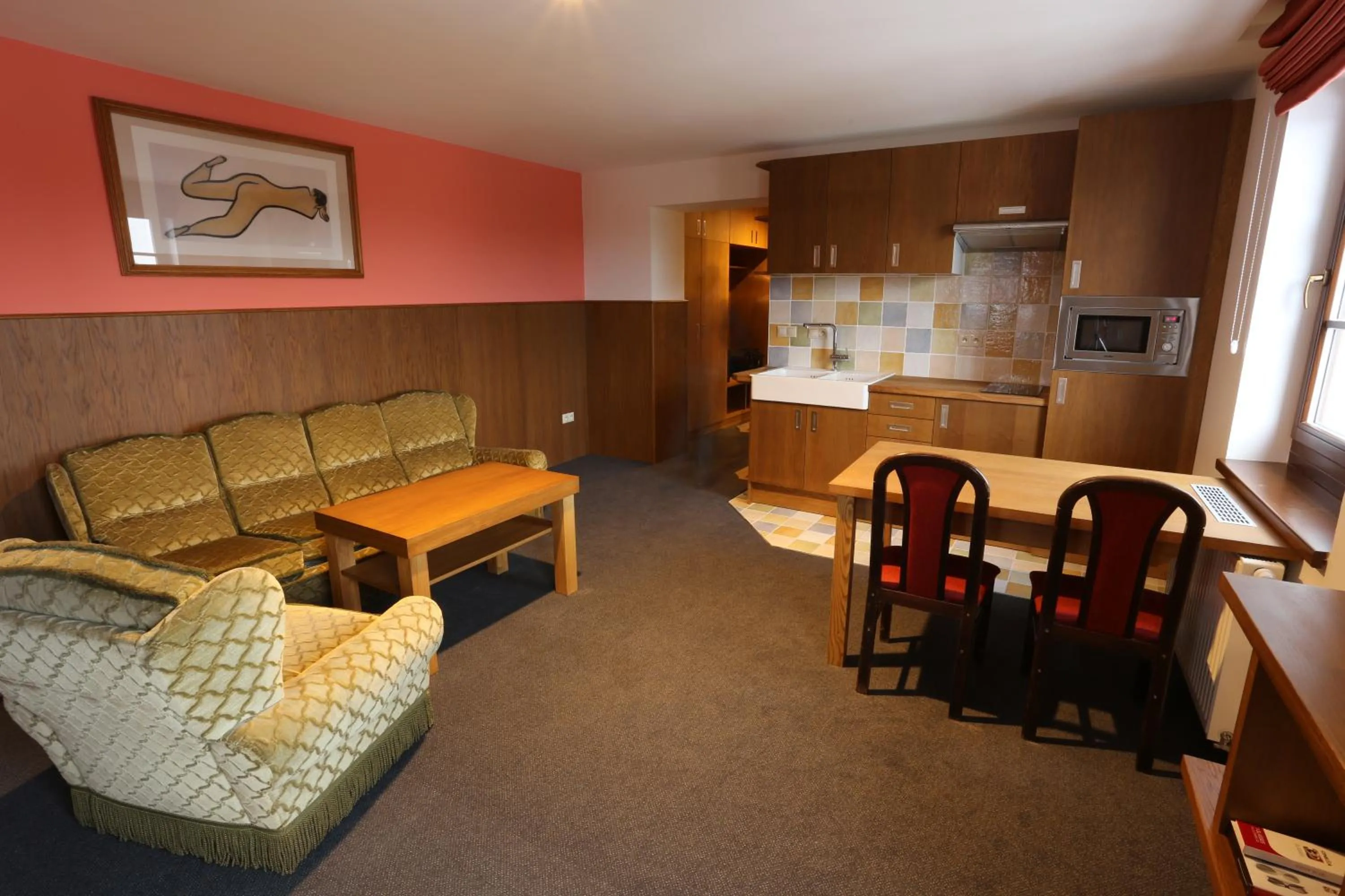 Kitchen or kitchenette in Hotel Hajčman