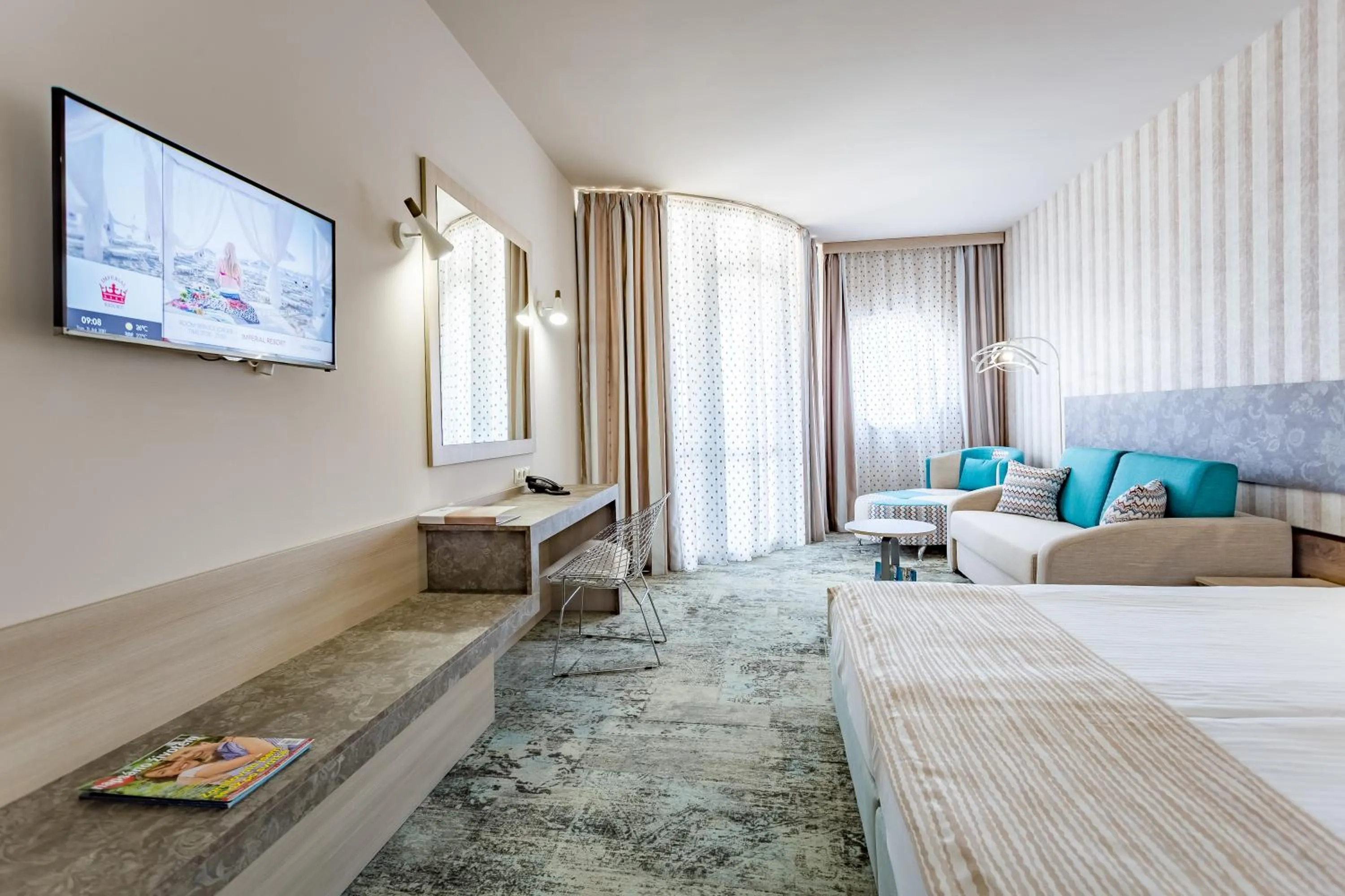 Seating area, Bed in HI Hotels Imperial Resort - Ultra All Inclusive, FREE PARKING