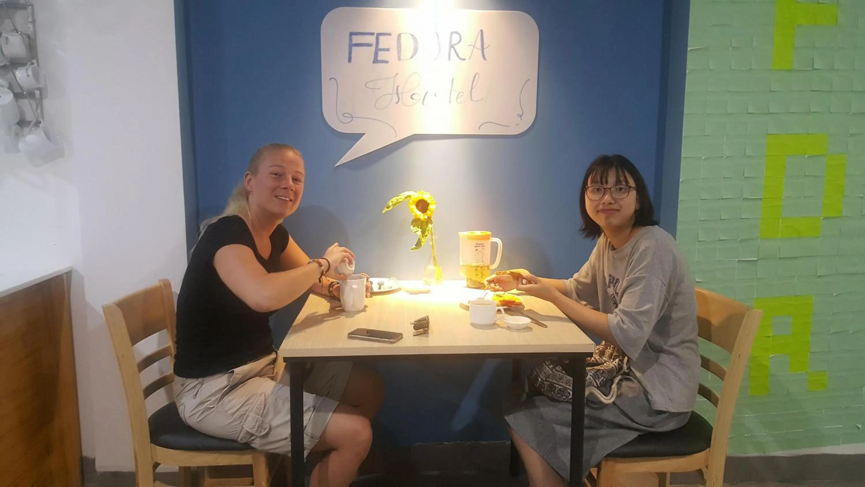 Breakfast in Fedora Hostel
