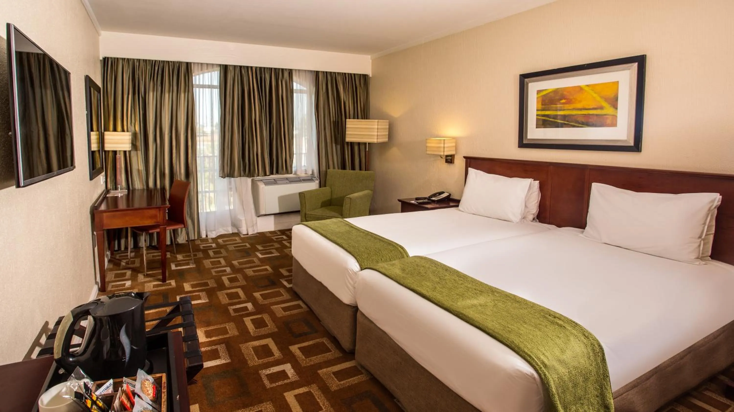 View (from property/room), Bed in Garden Court OR Tambo International Airport