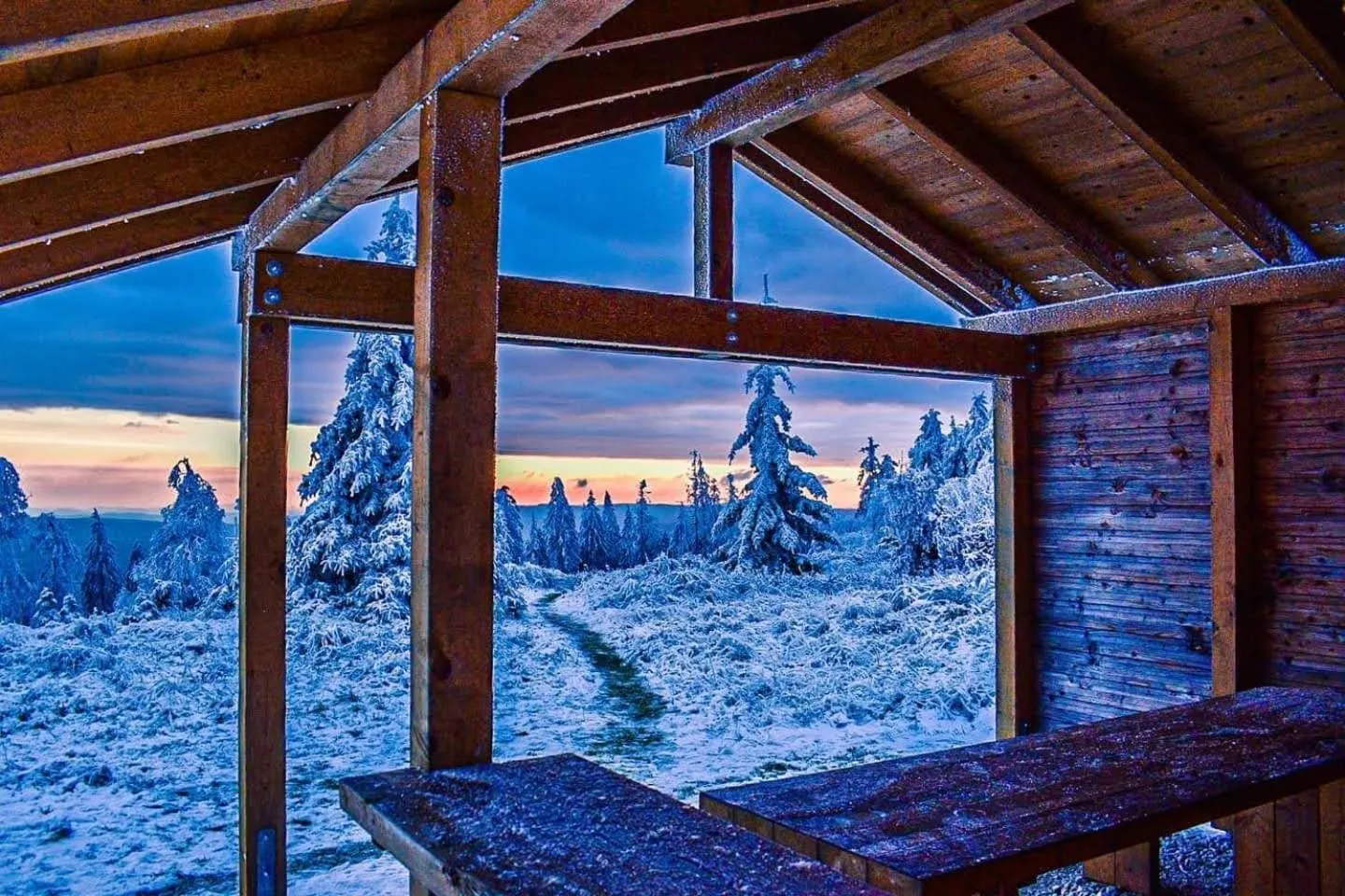 Natural landscape in Gästehaus Hoxel