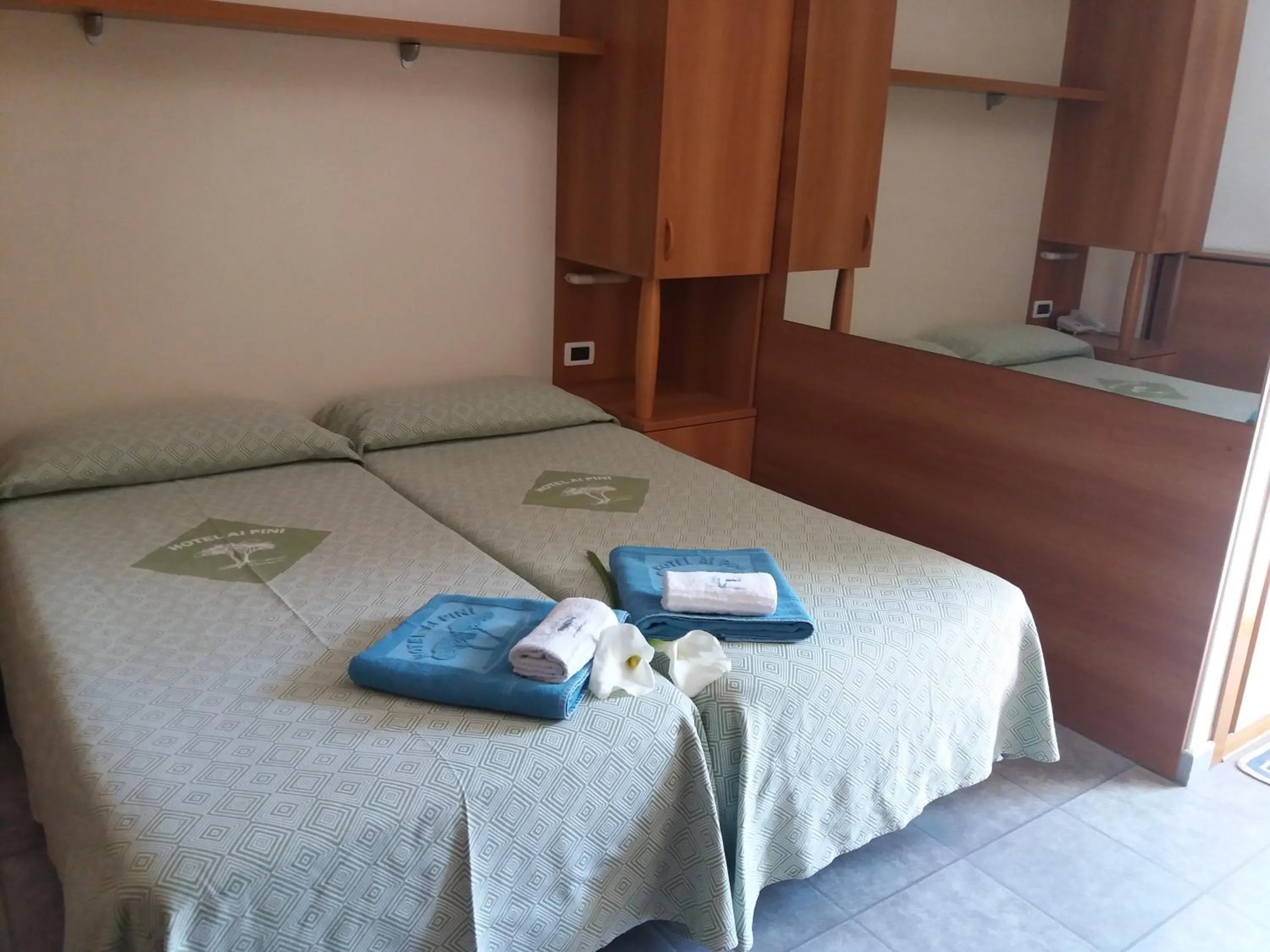 Bedroom, Bed in Hotel Ai Pini