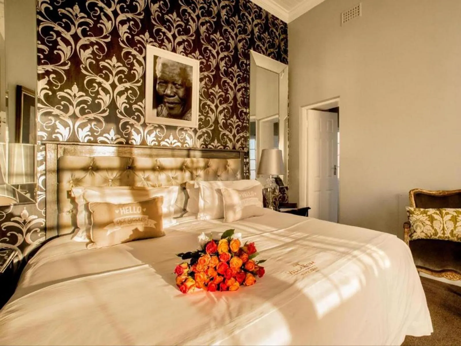 Bed in The Villa Rosa Hotel & Self-catering Apartments