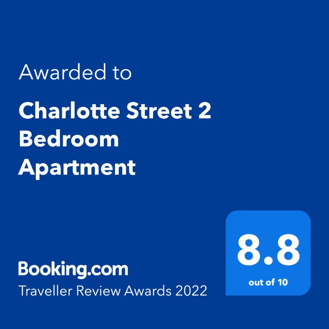 Certificate/Award in Charlotte Street 2 Bedroom Apartment