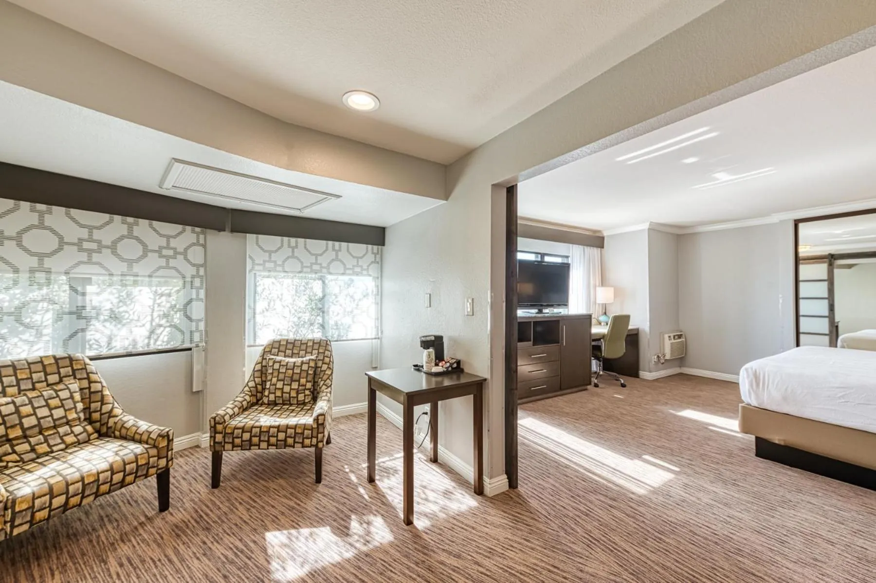 Seating area, Bed in Amanzi Hotel, an Ascend Collection Hotel