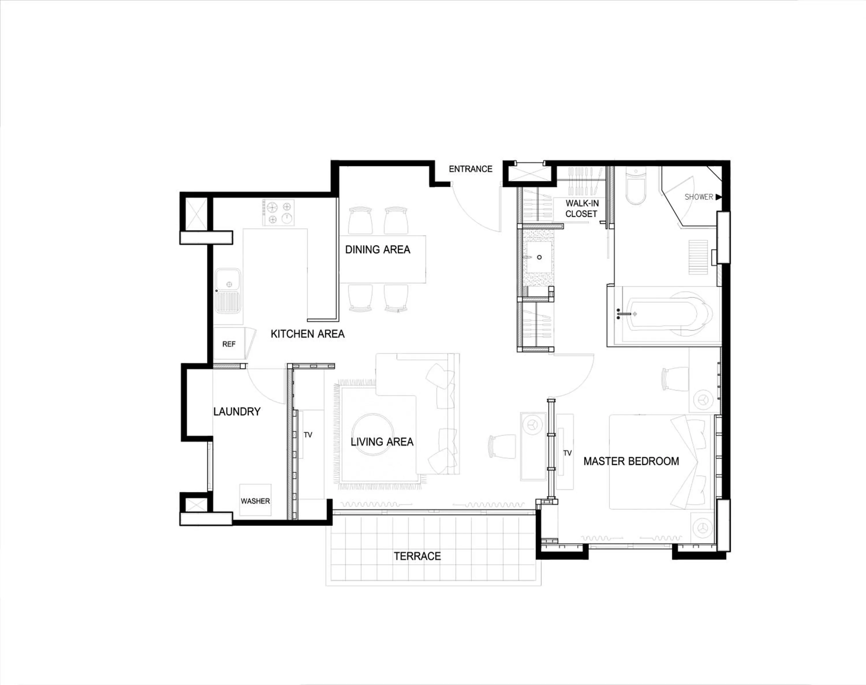 Floor plan in Amanta Hotel & Residence Ratchada