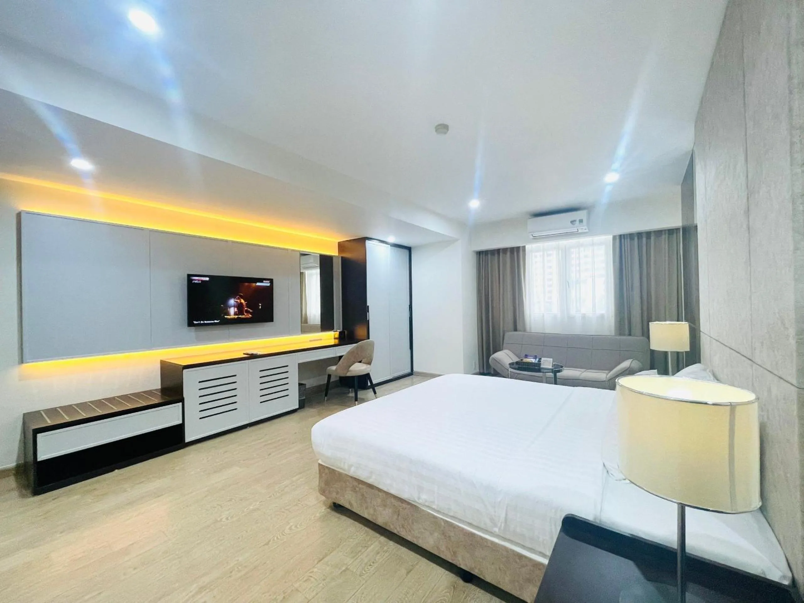 Property building, Bed in Bao Son International Hotel