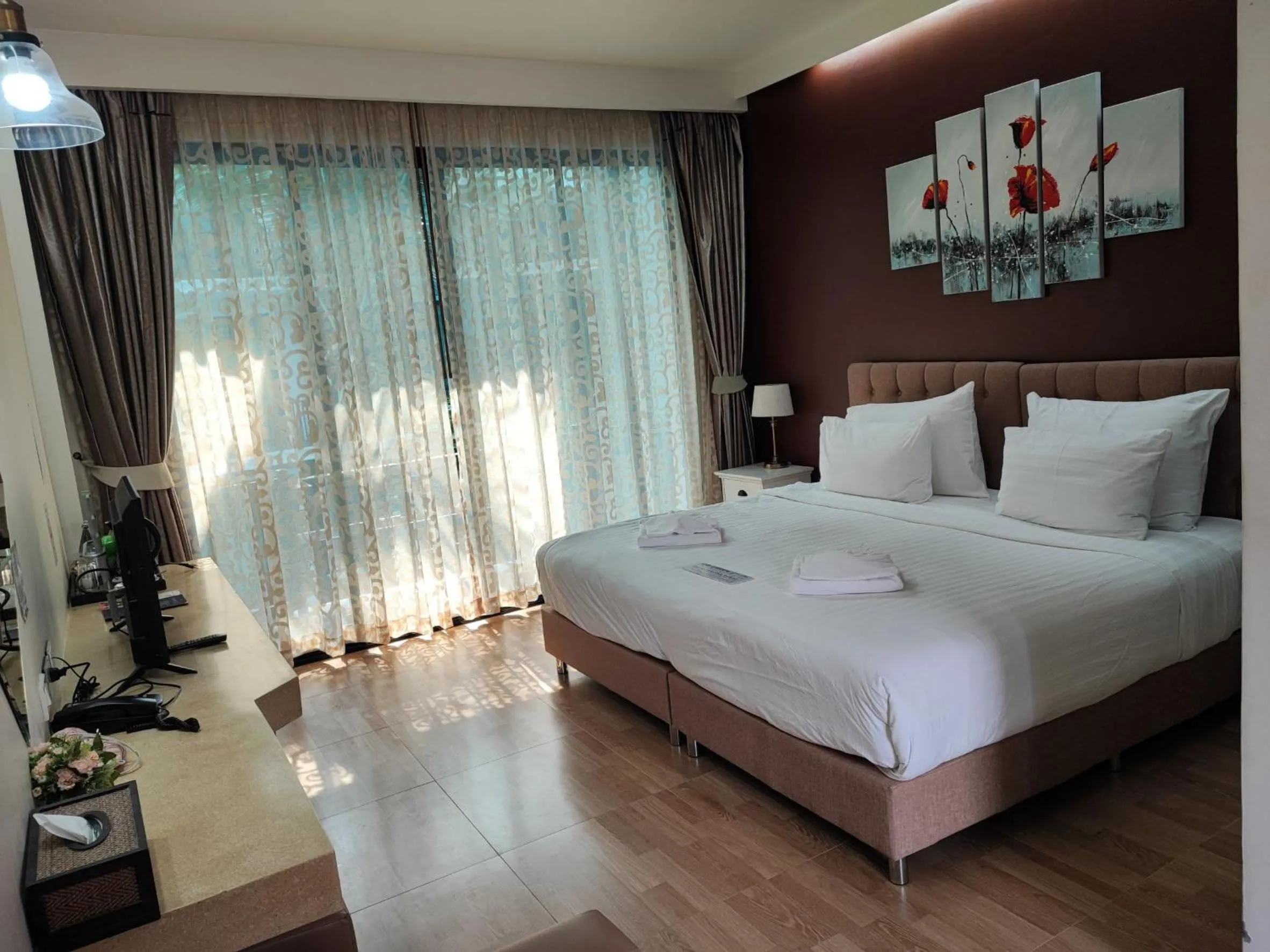 Bed in Namthong Nan Hotel