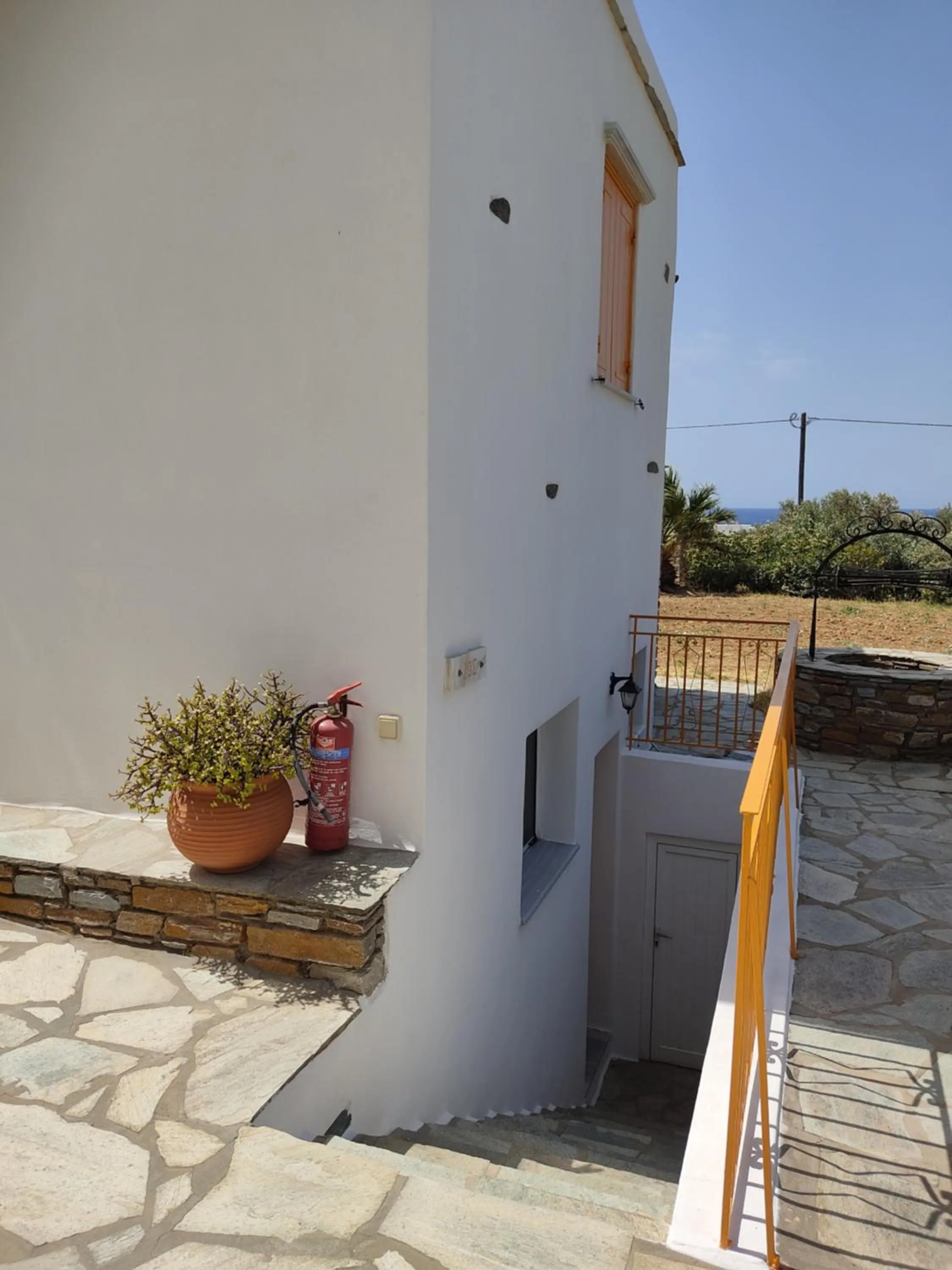 Patio in Aigaio Studios tinos