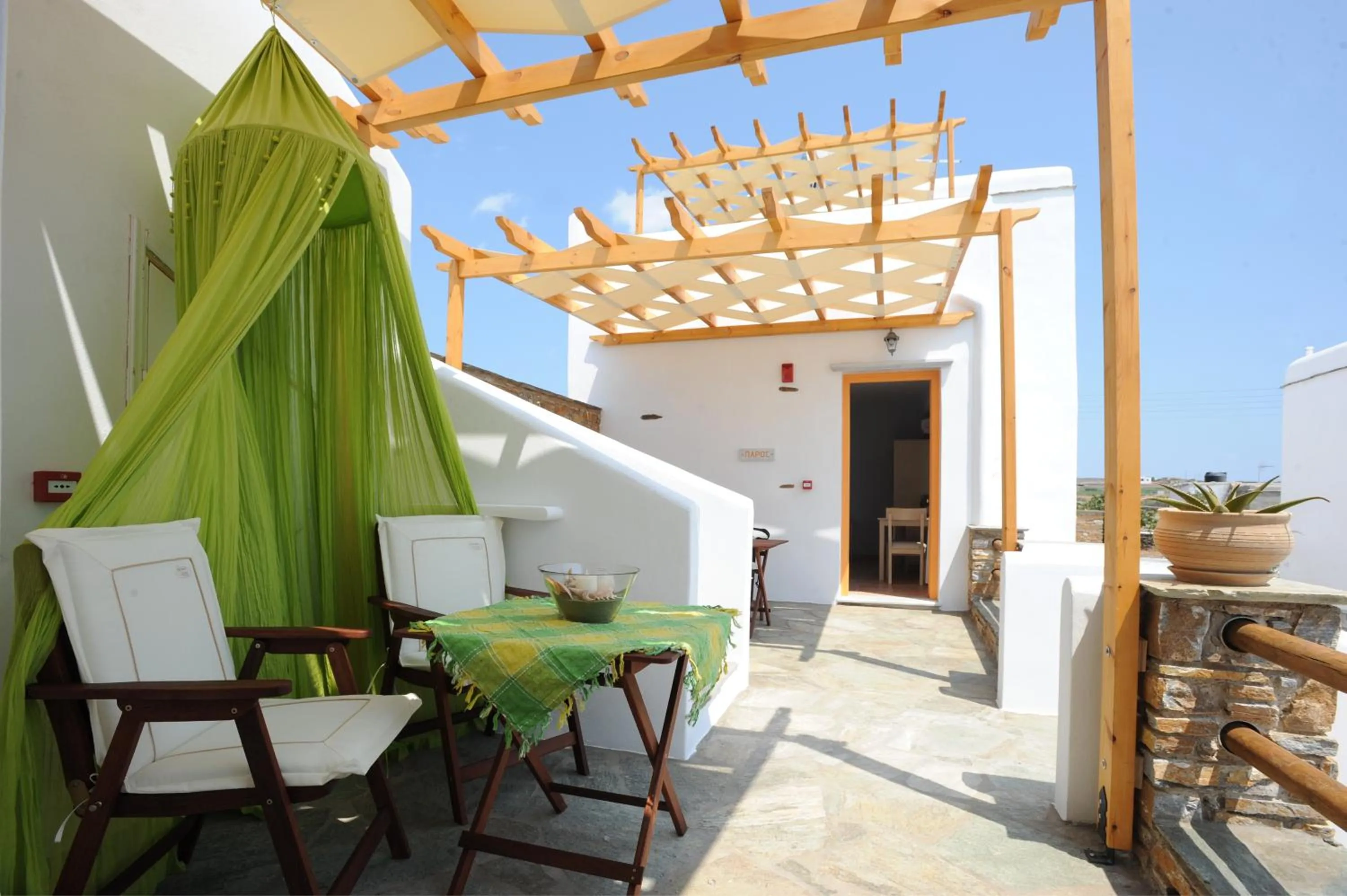 Balcony/Terrace in Aigaio Studios tinos