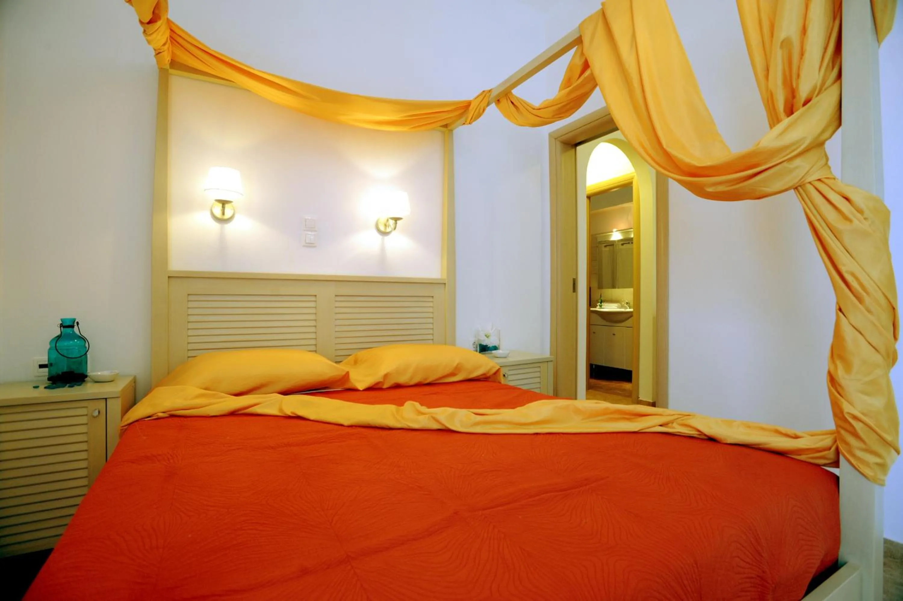 Bedroom, Bed in Aigaio Studios tinos