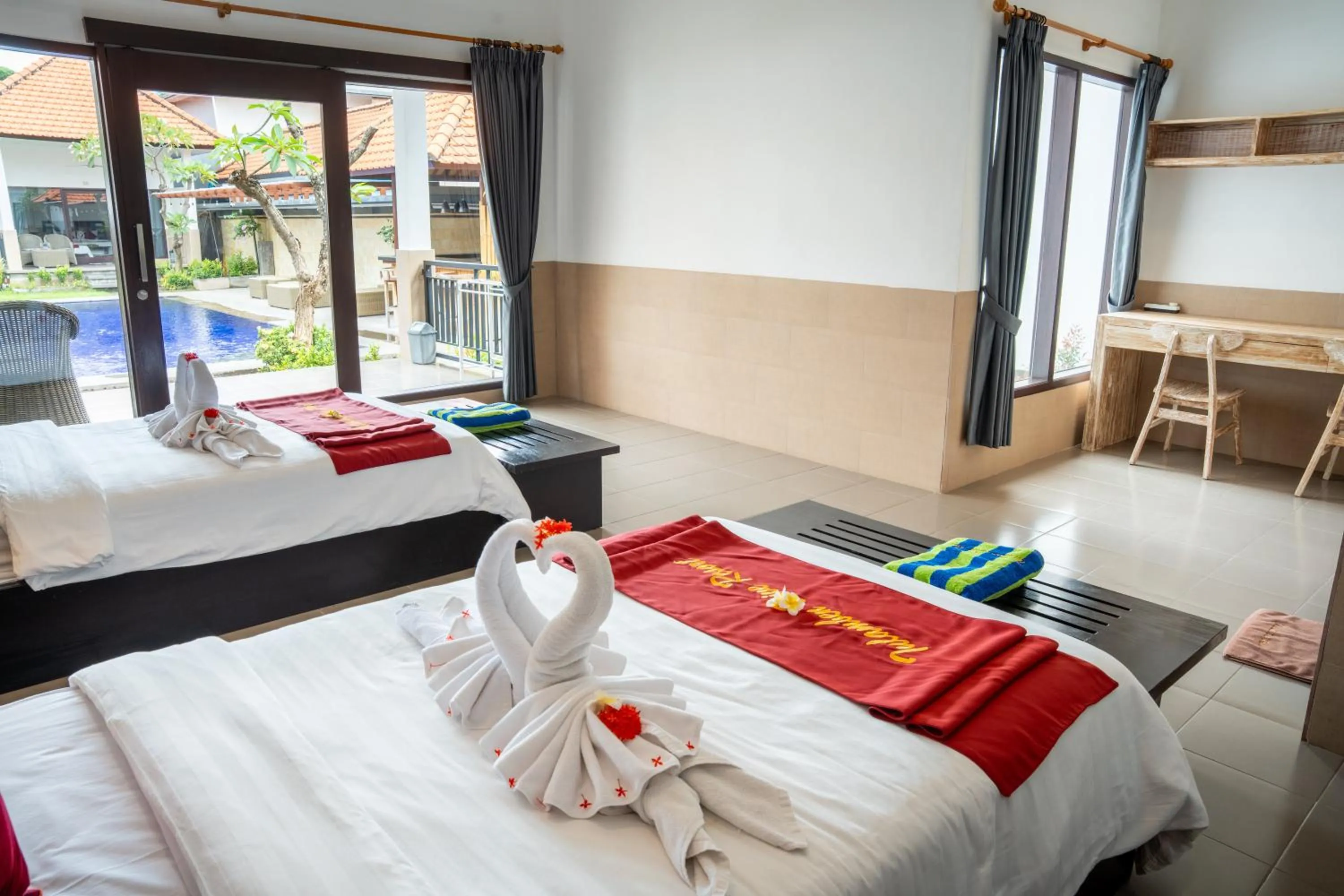 Bed in Tulamben Dive Resort