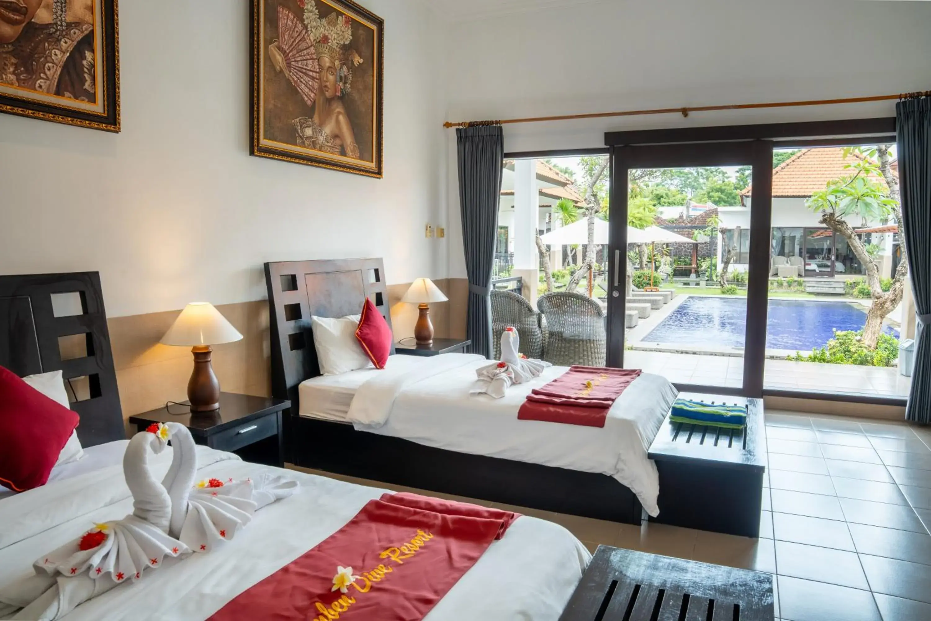 Deluxe Twin Room in Tulamben Dive Resort Deluxe Twin Room in Tulamben Dive Resort