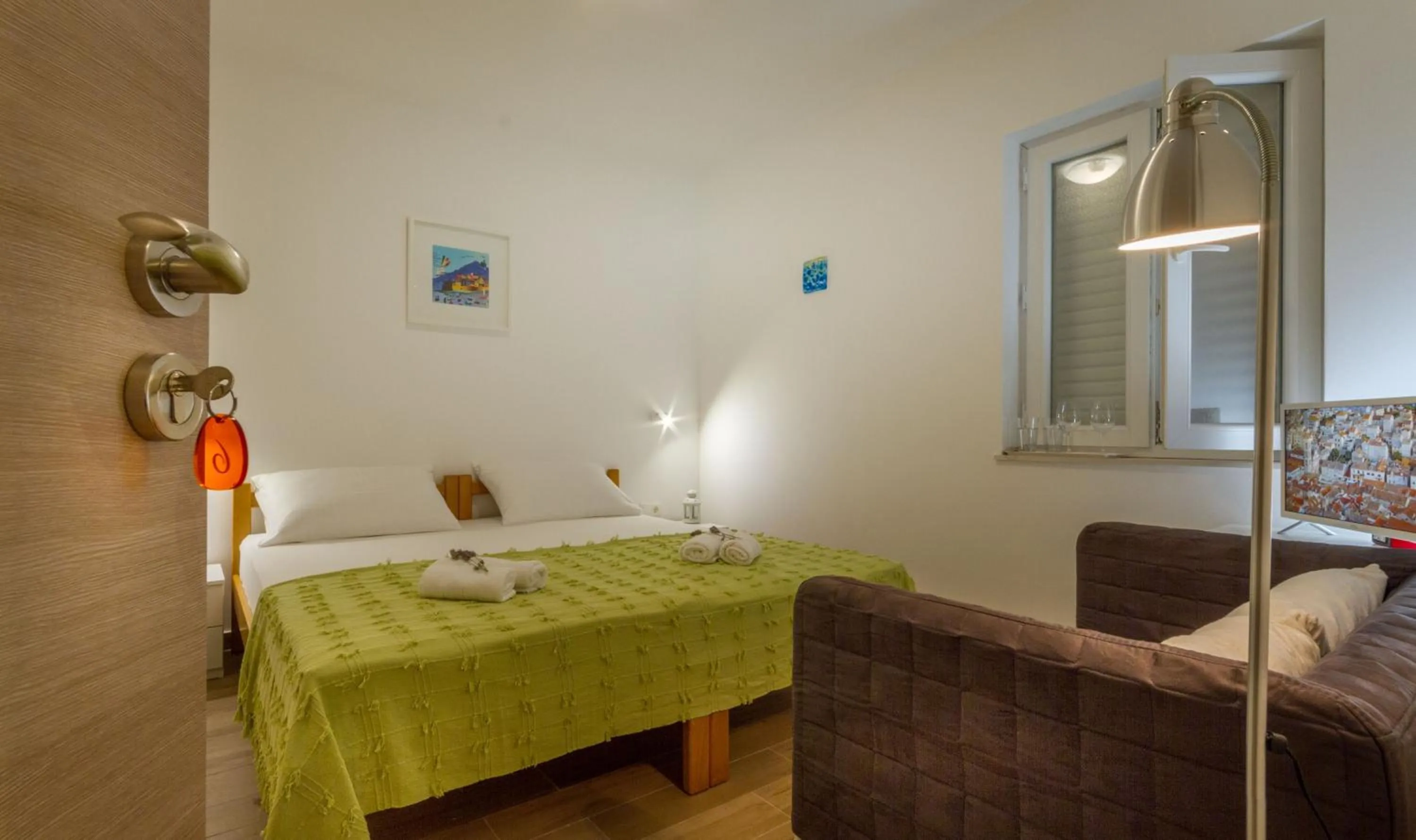 Bedroom, Bed in Apartments and Rooms Bonkan Hvar