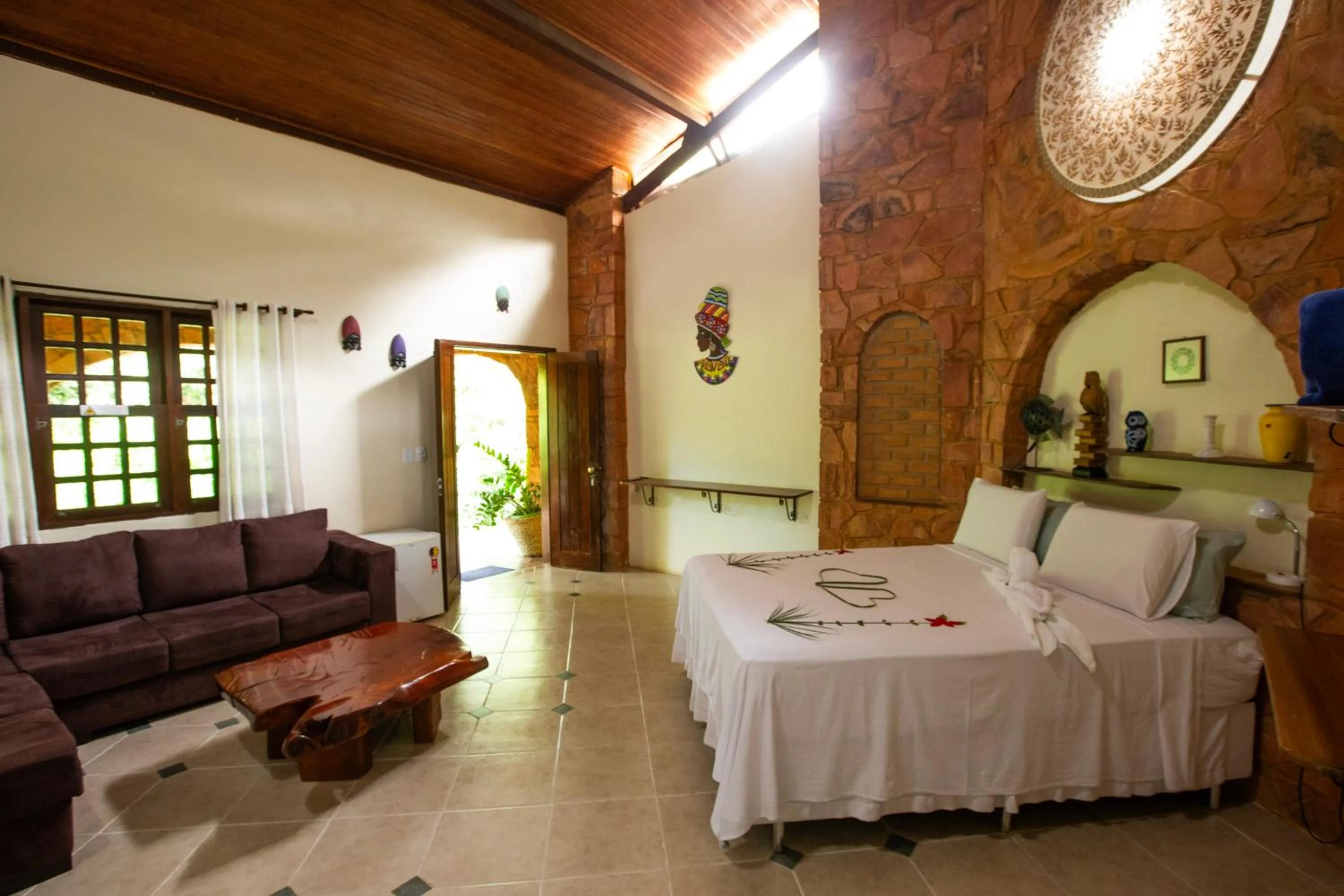 Bed in Pousada Canto No Bosque