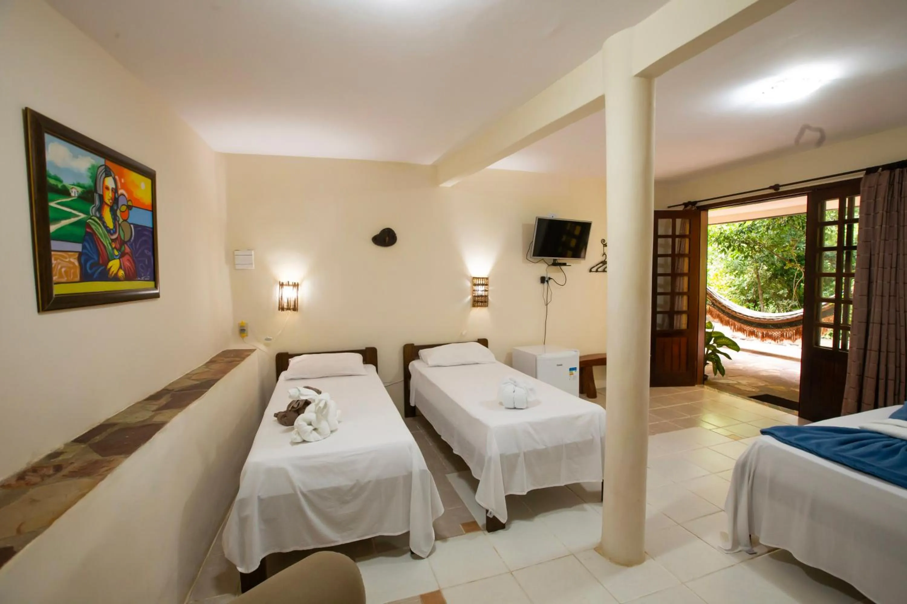 Bed in Pousada Canto No Bosque