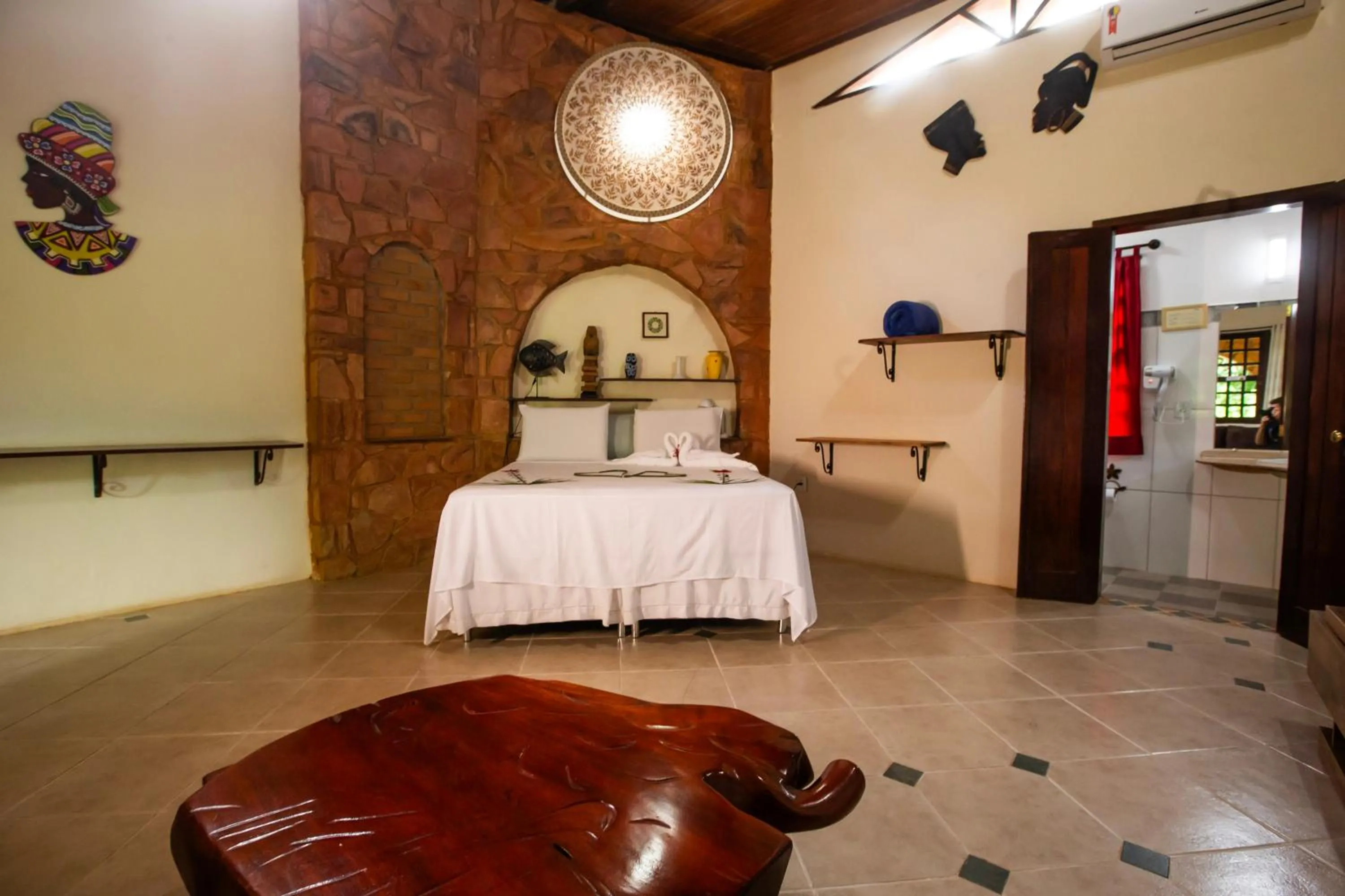 Bed in Pousada Canto No Bosque