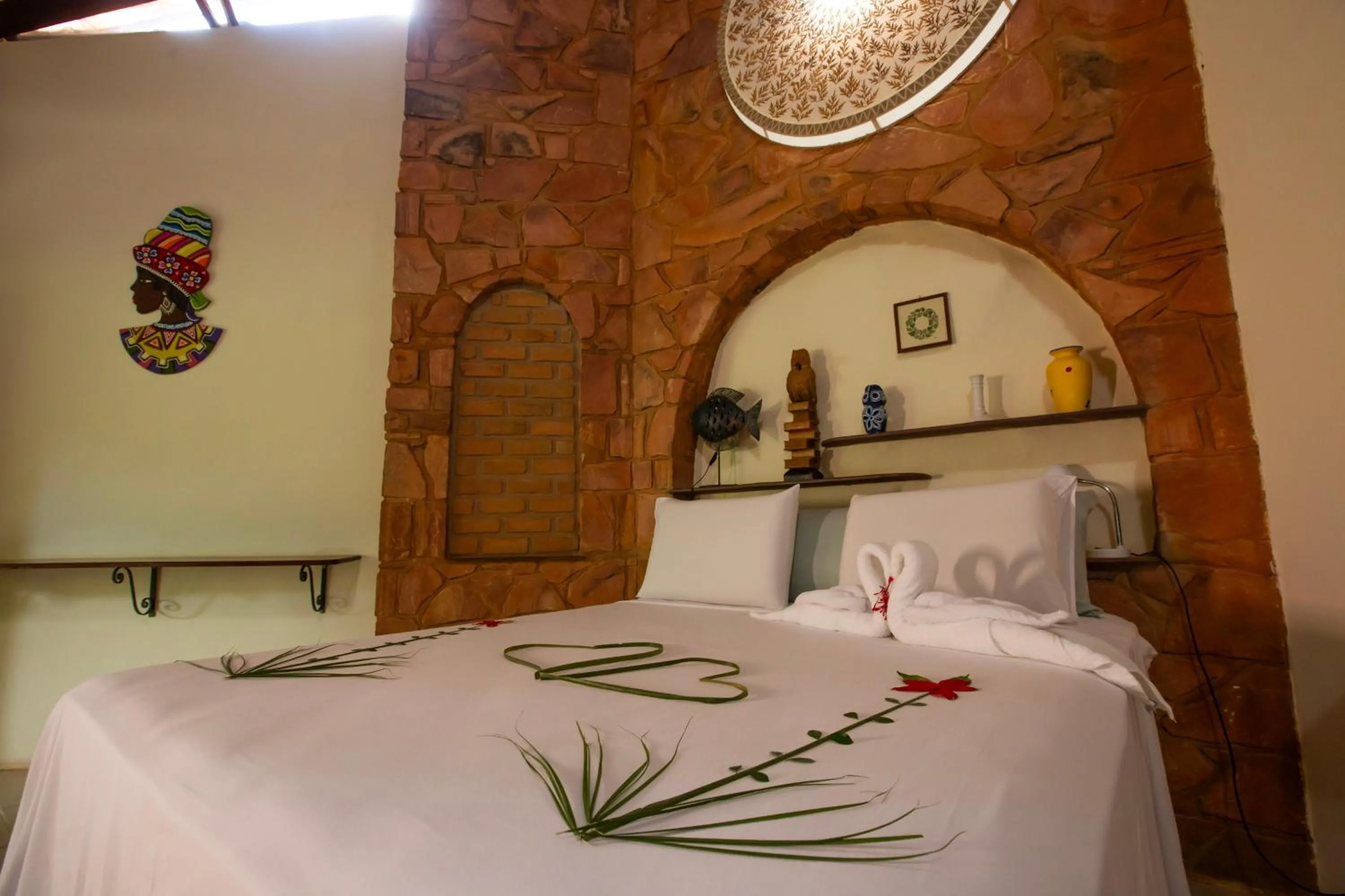 Bed in Pousada Canto No Bosque