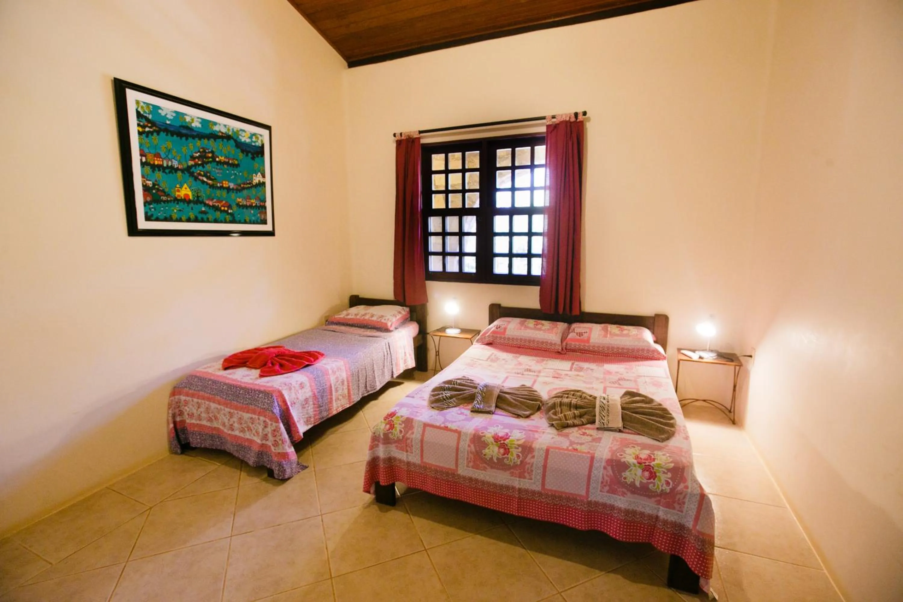 Bed in Pousada Canto No Bosque