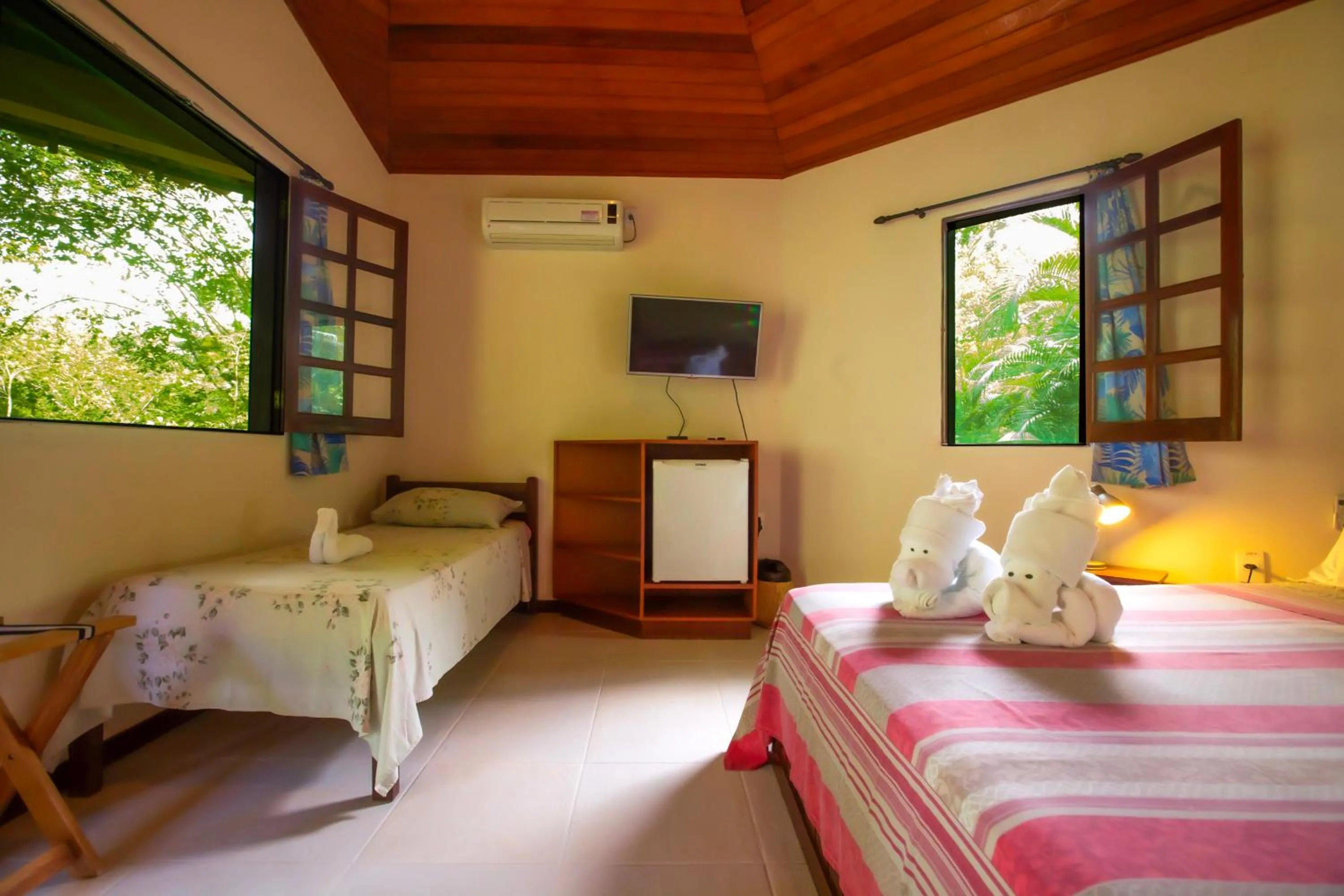 Bed in Pousada Canto No Bosque