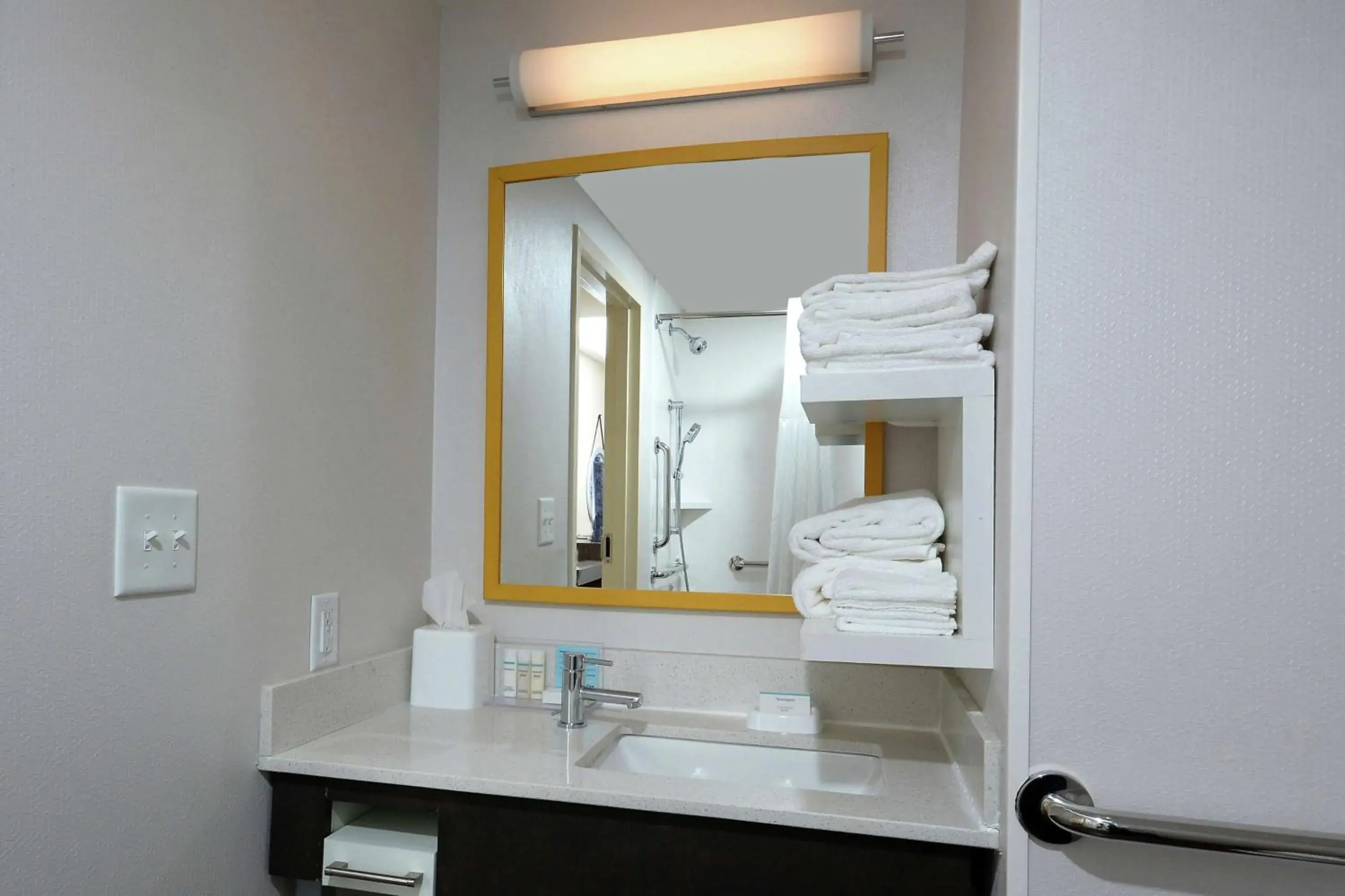 Bathroom in Hampton Inn & Suites Greenville/Spartanburg I-85 Bathroom in Hampton Inn & Suites Greenville/Spartanburg I-85