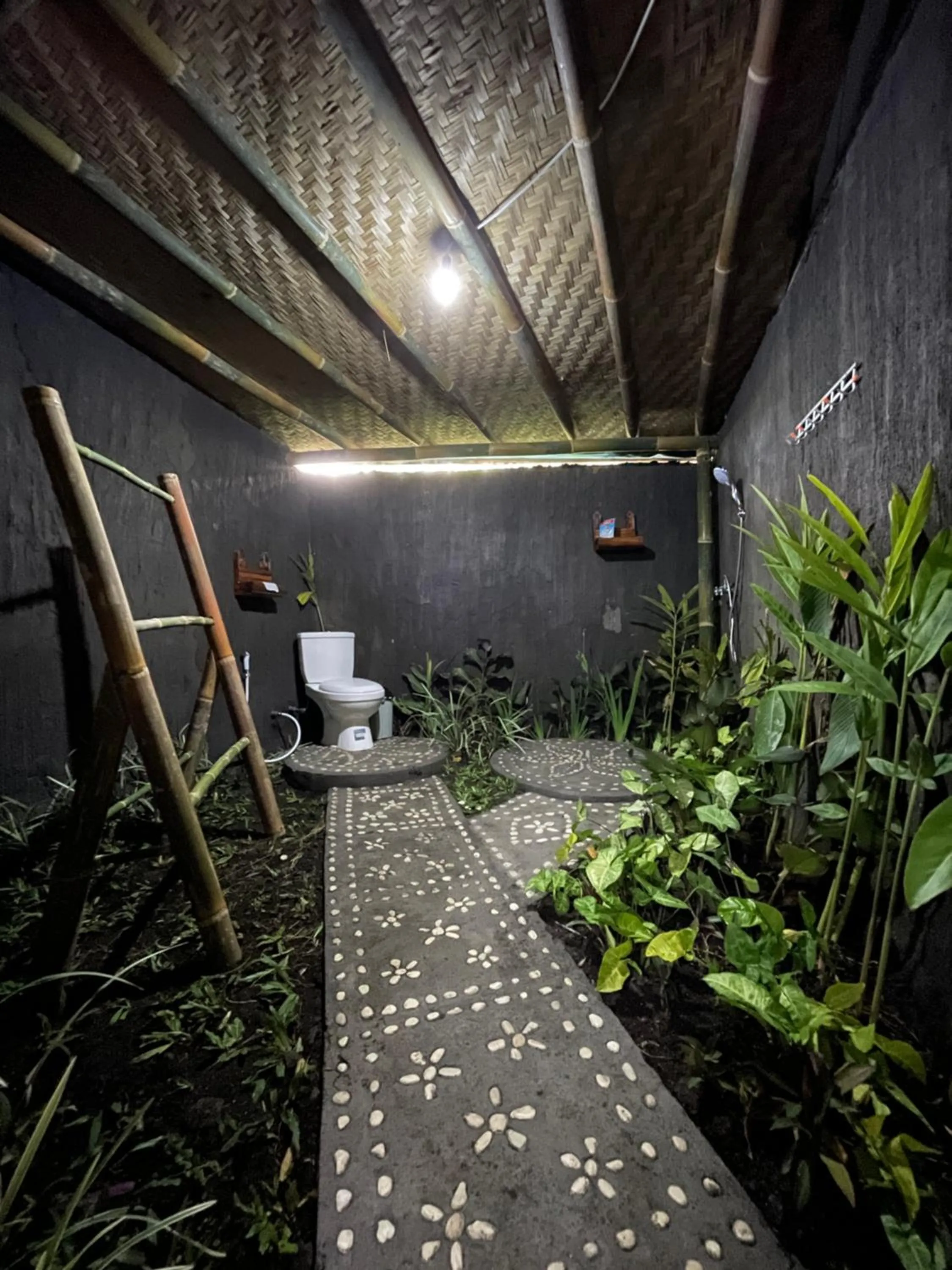 Bathroom in Batur Bamboo Cabin by ecommerceloka