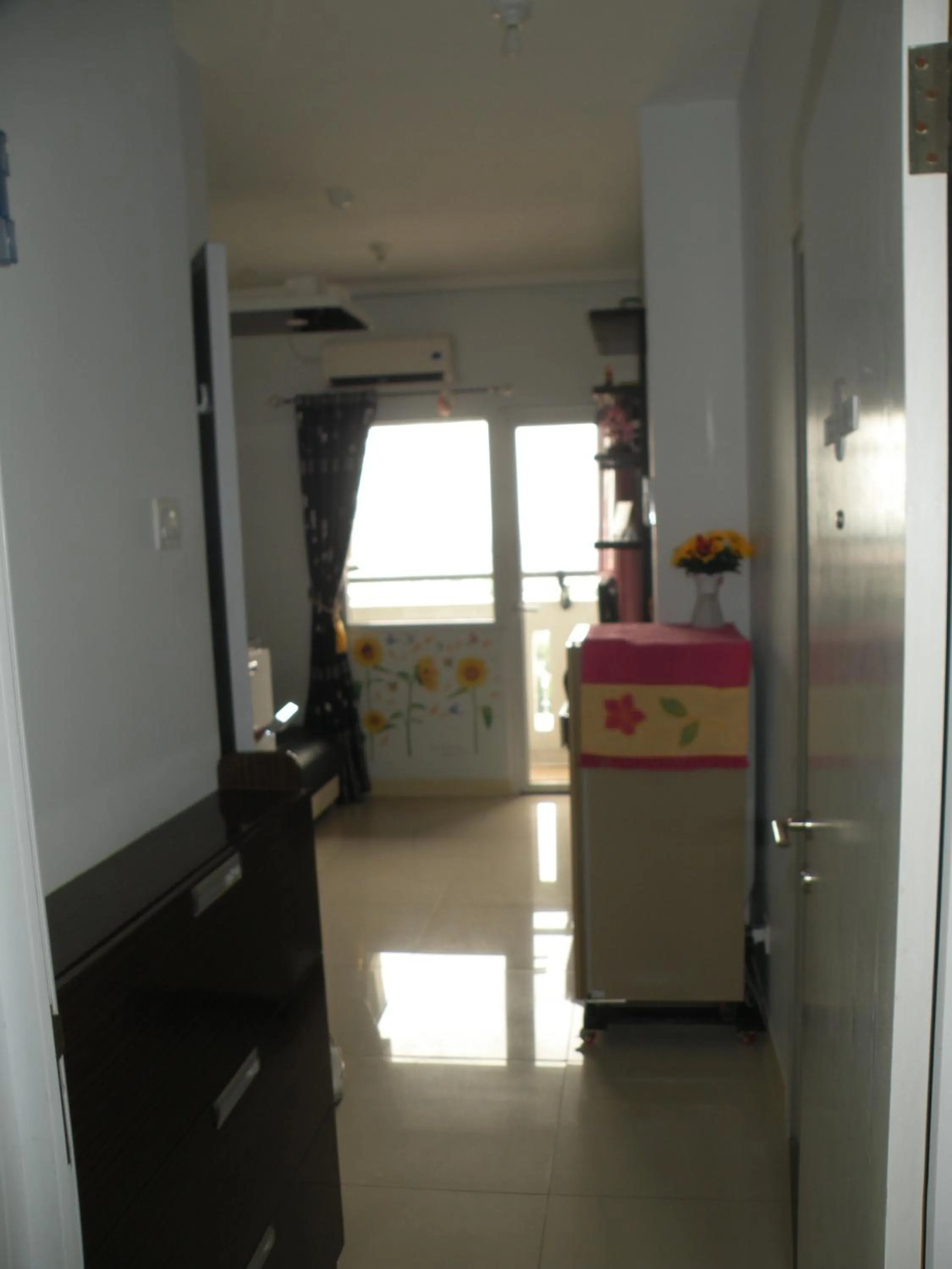 Living room, Bed in Apartment Green Pramuka ~ OCR