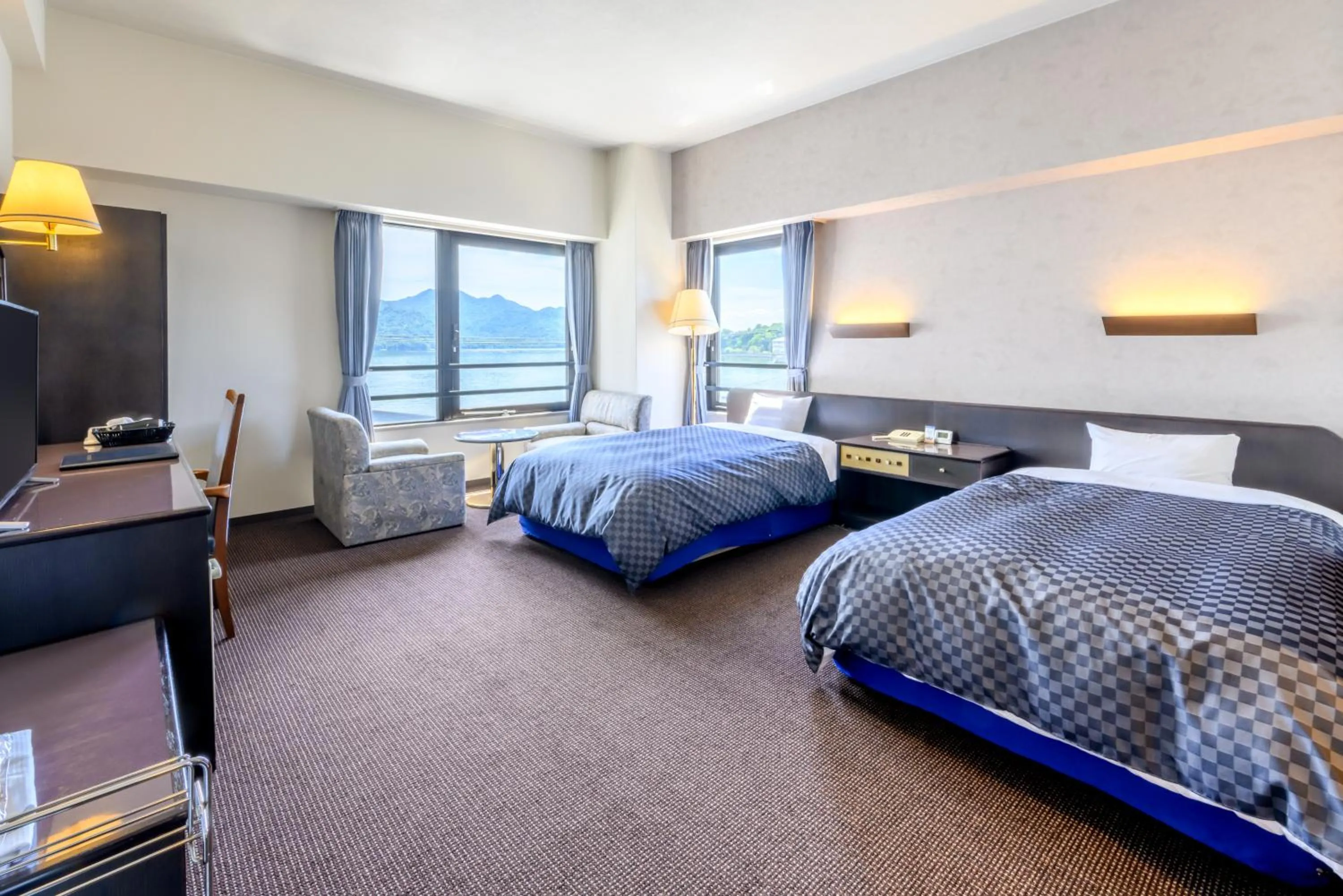 Bedroom, Bed in Miyajima Coral Hotel