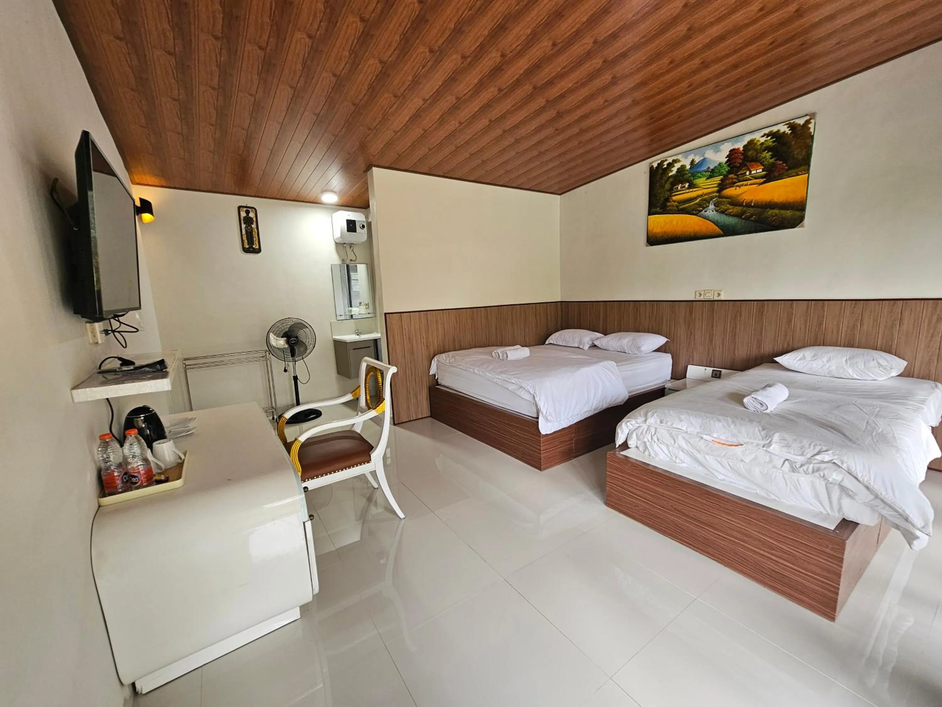 Bed in Bromo Camp House