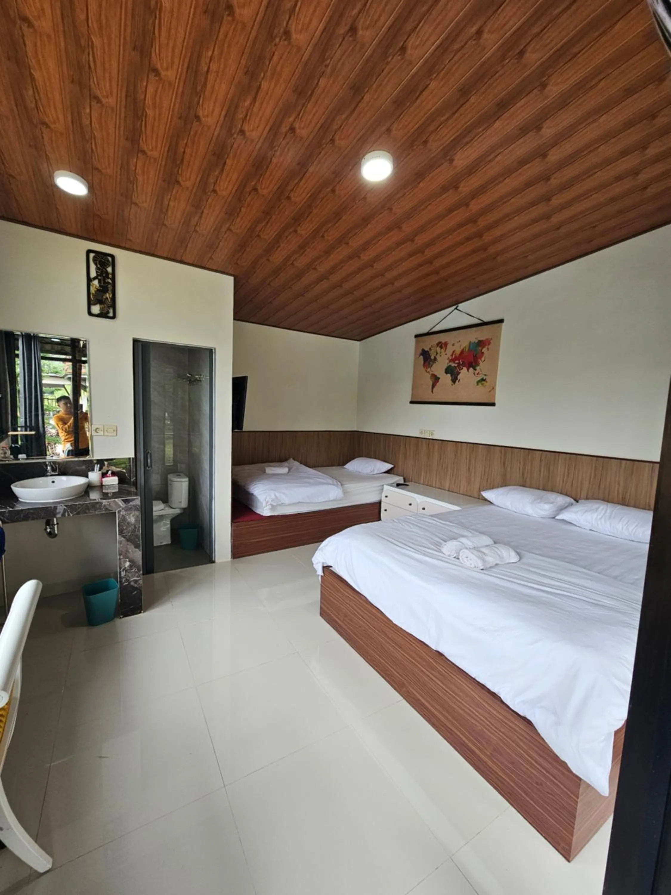 Bed in Bromo Camp House