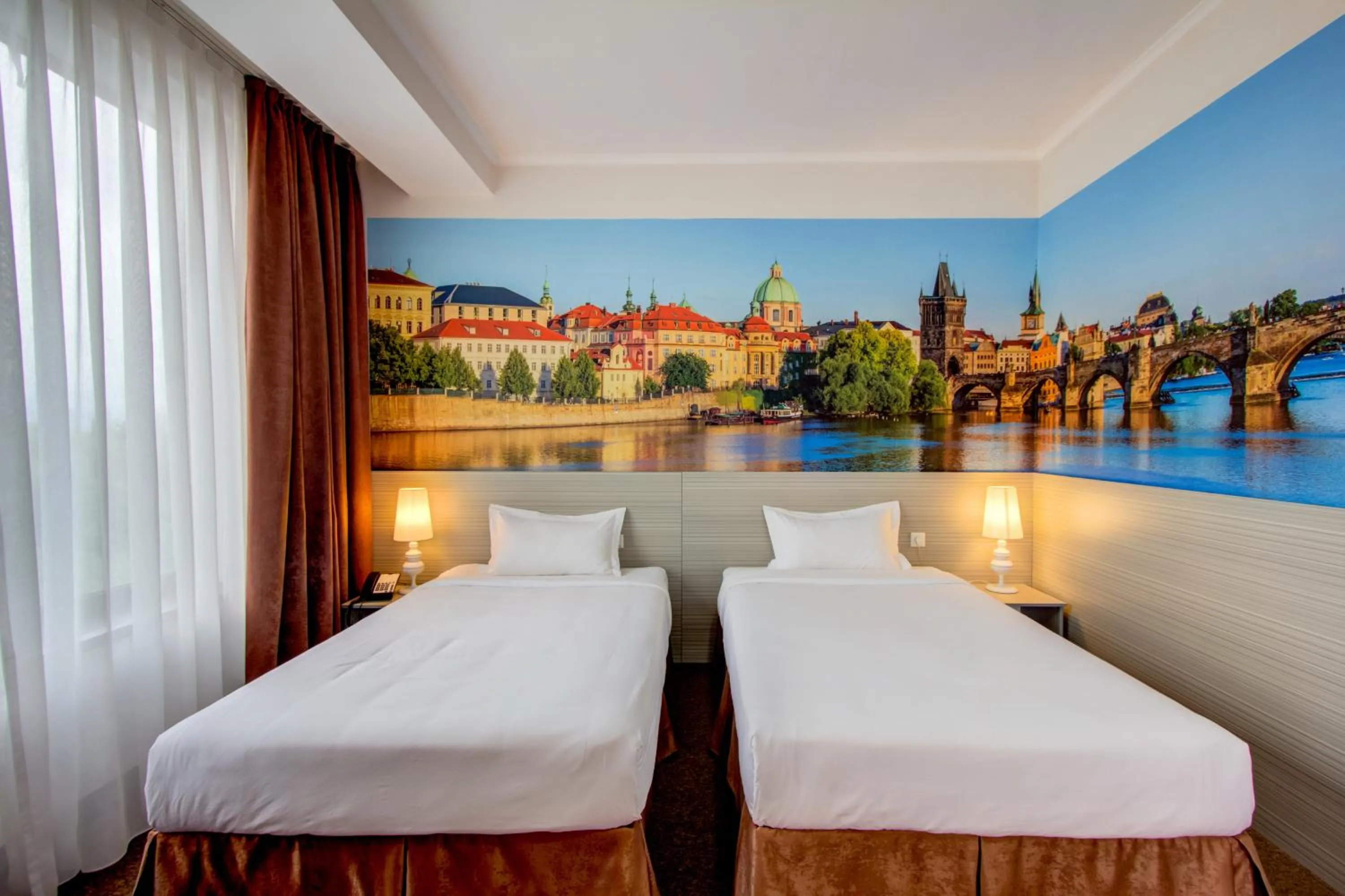 Bed in Hotel Bridges Bishkek