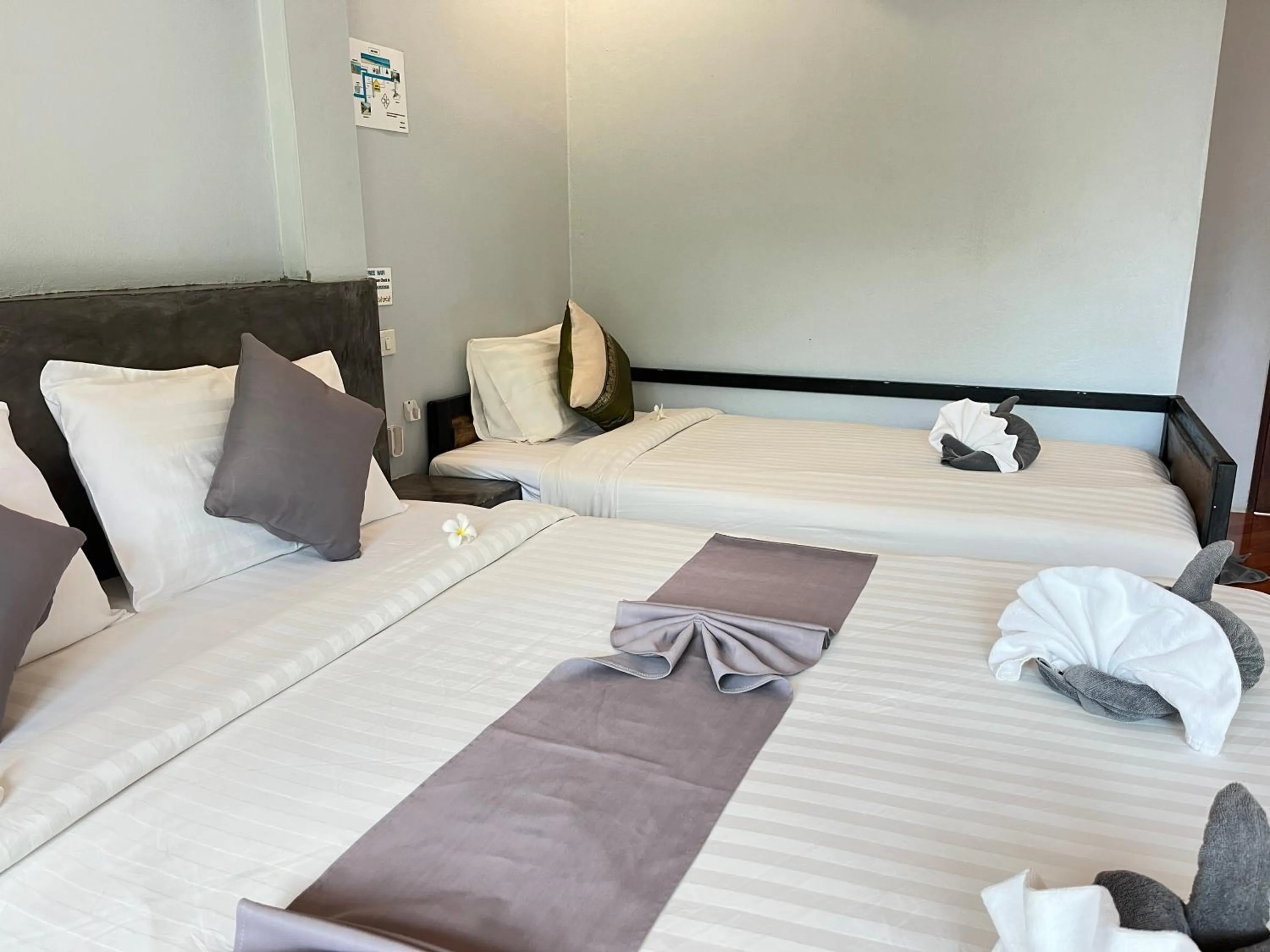 Photo of the whole room, Bed in Baan Check In