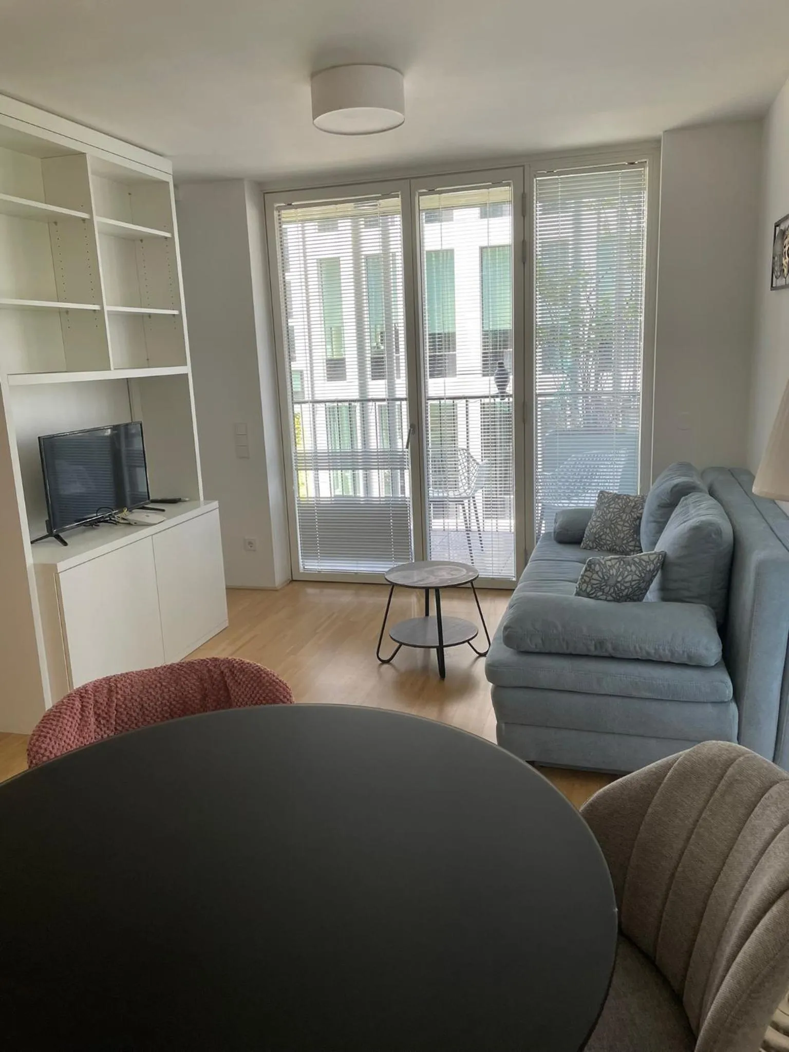 Seating area in easy-flat Grüner Prater - Balcony Apartments near Metro