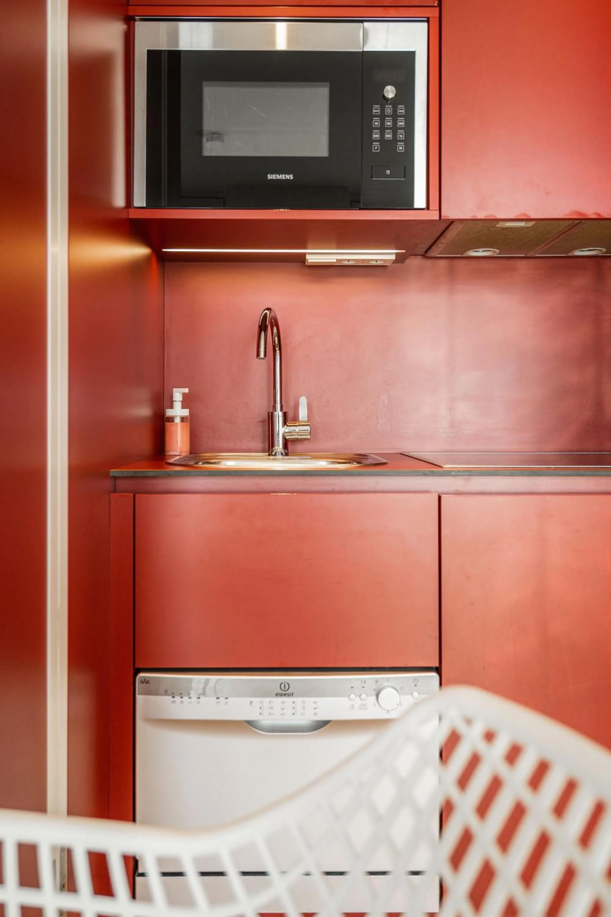 Kitchen or kitchenette in easy-flat Grüner Prater - Balcony Apartments near Metro