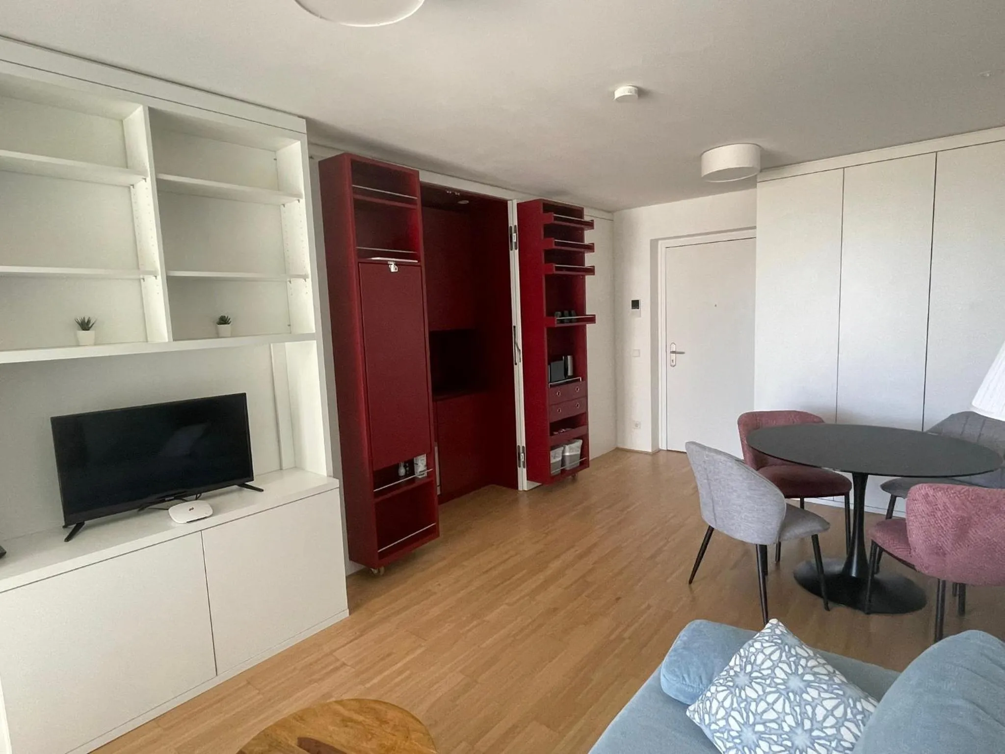 Seating area in easy-flat Grüner Prater - Balcony Apartments near Metro