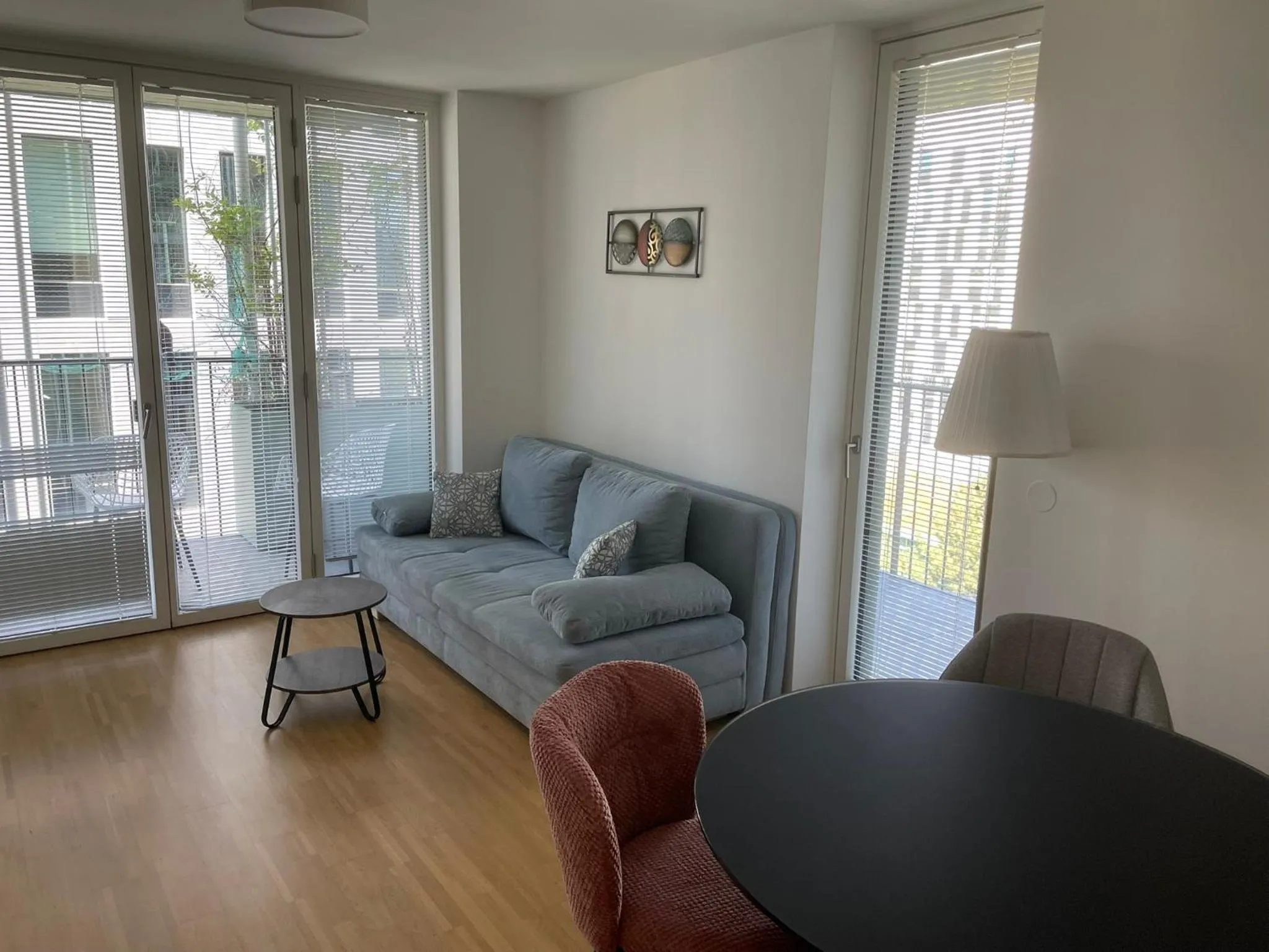 Seating area in easy-flat Grüner Prater - Balcony Apartments near Metro