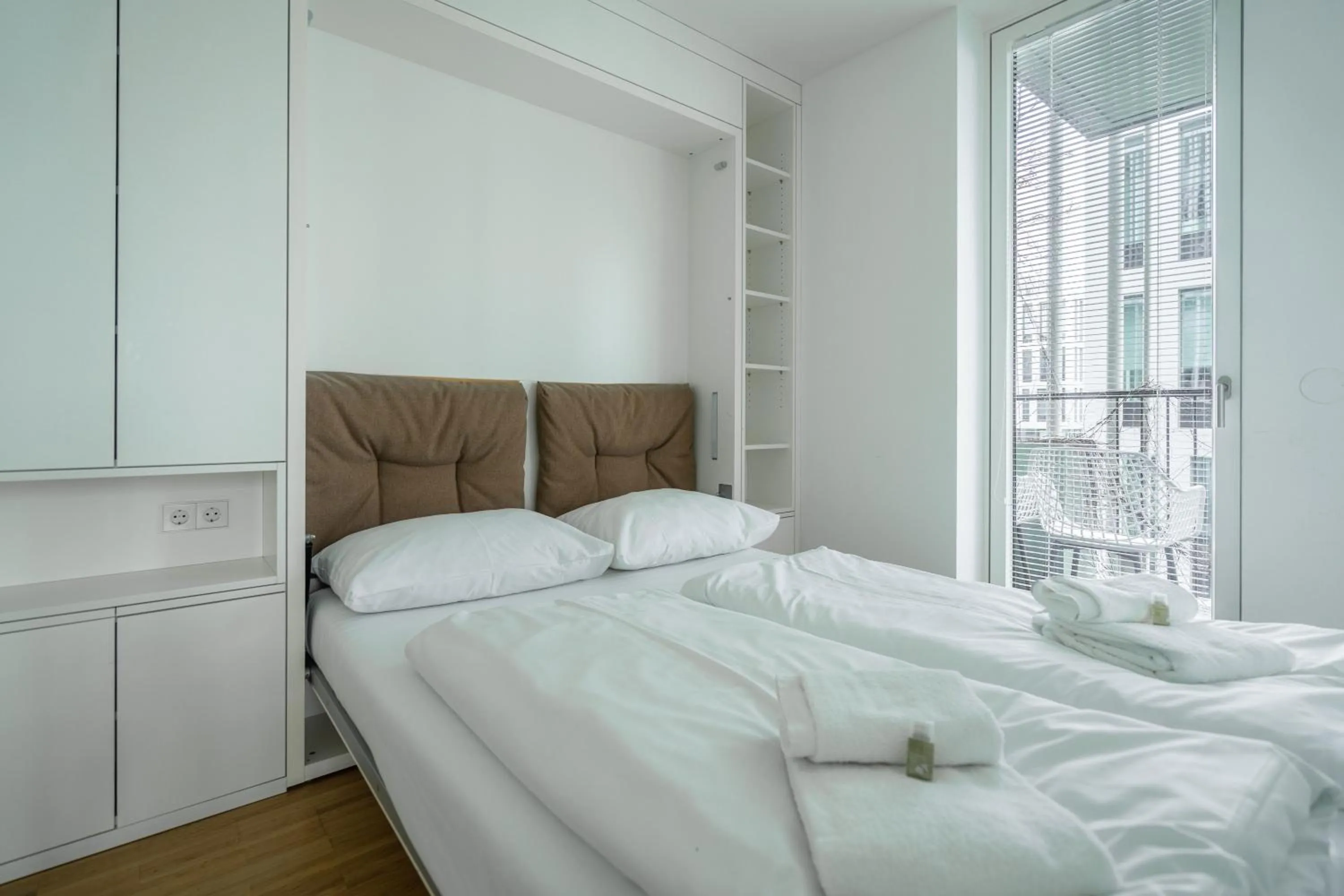 Bedroom, Bed in easy-flat Grüner Prater - Balcony Apartments near Metro
