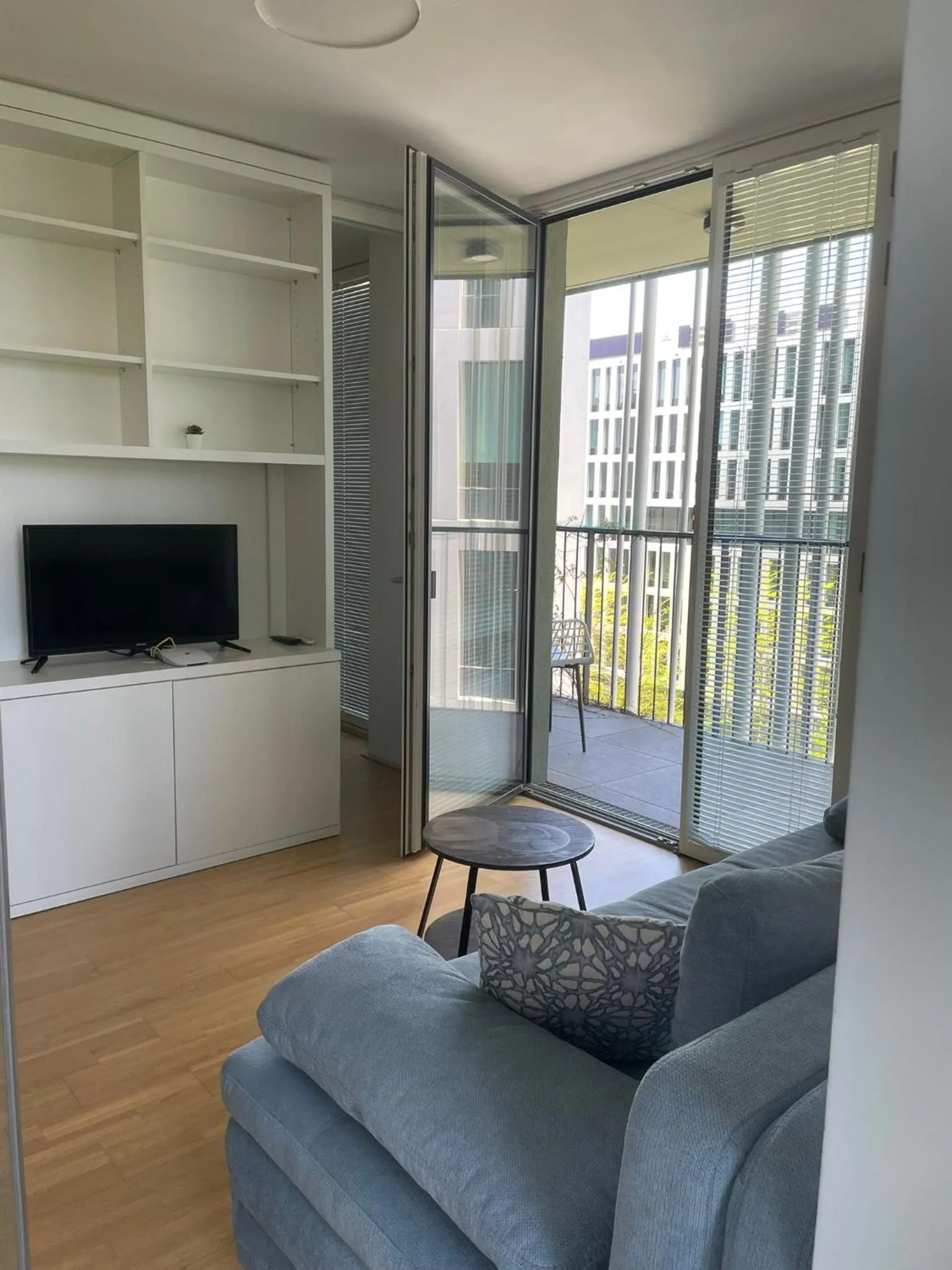 Seating area in easy-flat Grüner Prater - Balcony Apartments near Metro
