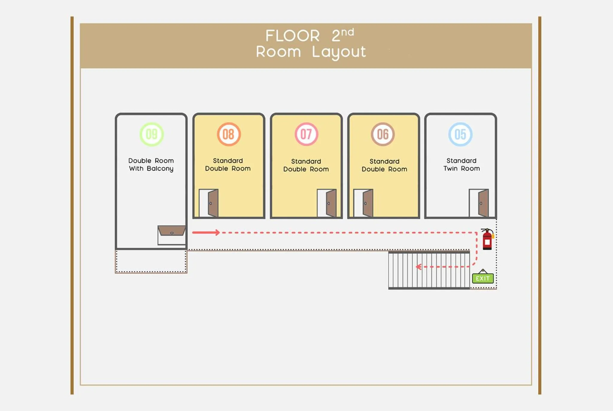 Floor plan in Sleepy House Chiang Rai