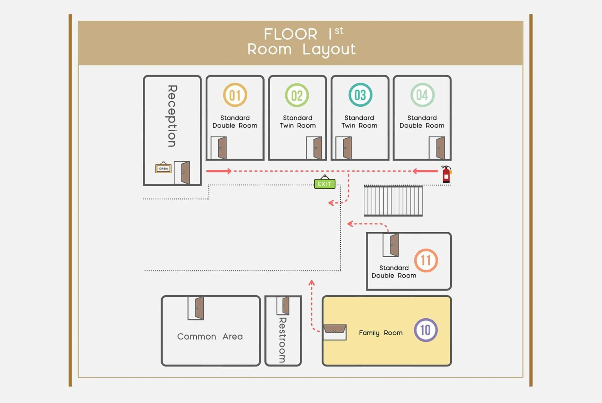 Floor plan in Sleepy House Chiang Rai