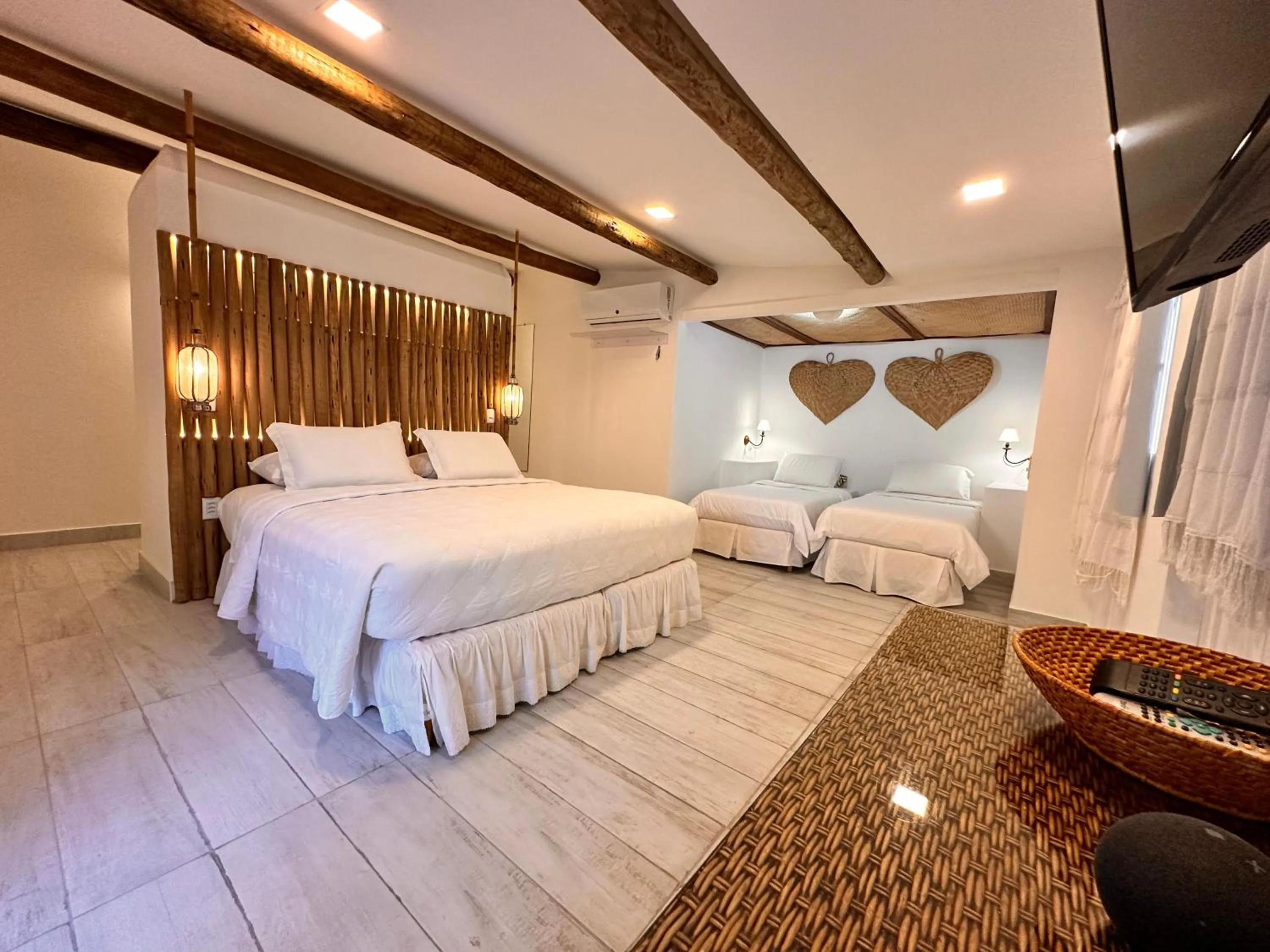 Bed in Pousada Oásis