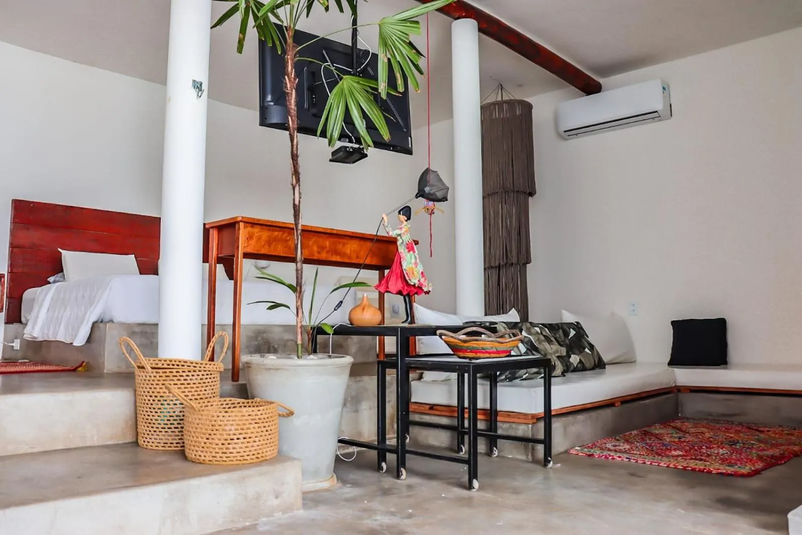 Bed in Pousada Oásis