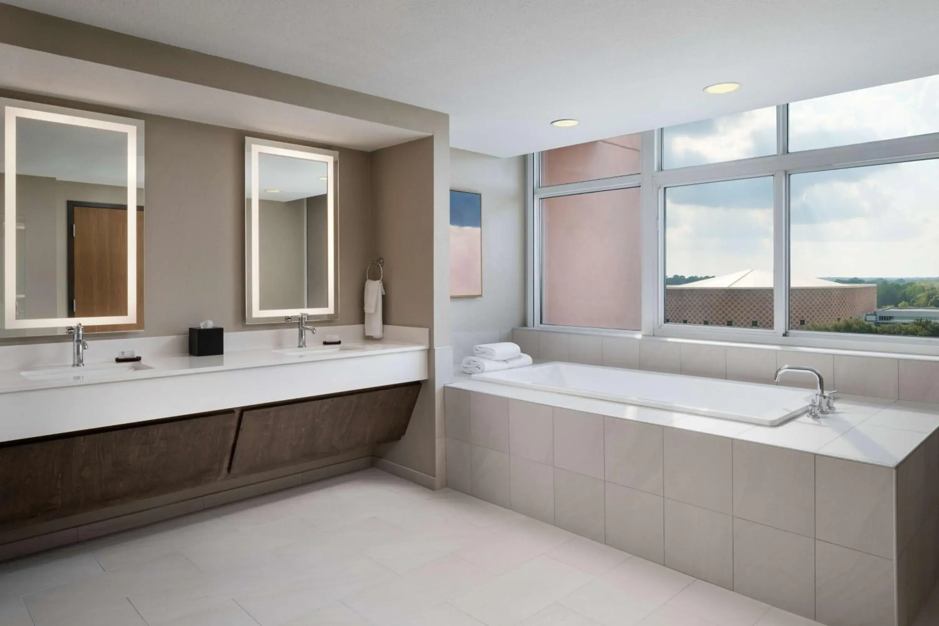 Bathroom in Embassy Suites North Charleston Airport Hotel Convention Bathroom in Embassy Suites North Charleston Airport Hotel Convention